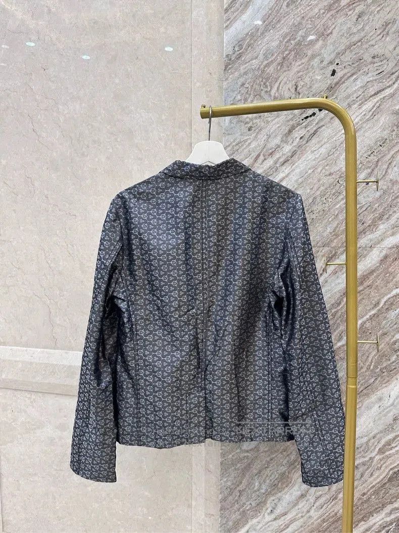 Ann Demeulemeester Ann Demeulemeester Silk Gray Pattern Blazer. Size US S / EU 44-46 / 1 - 4 Thumbnail