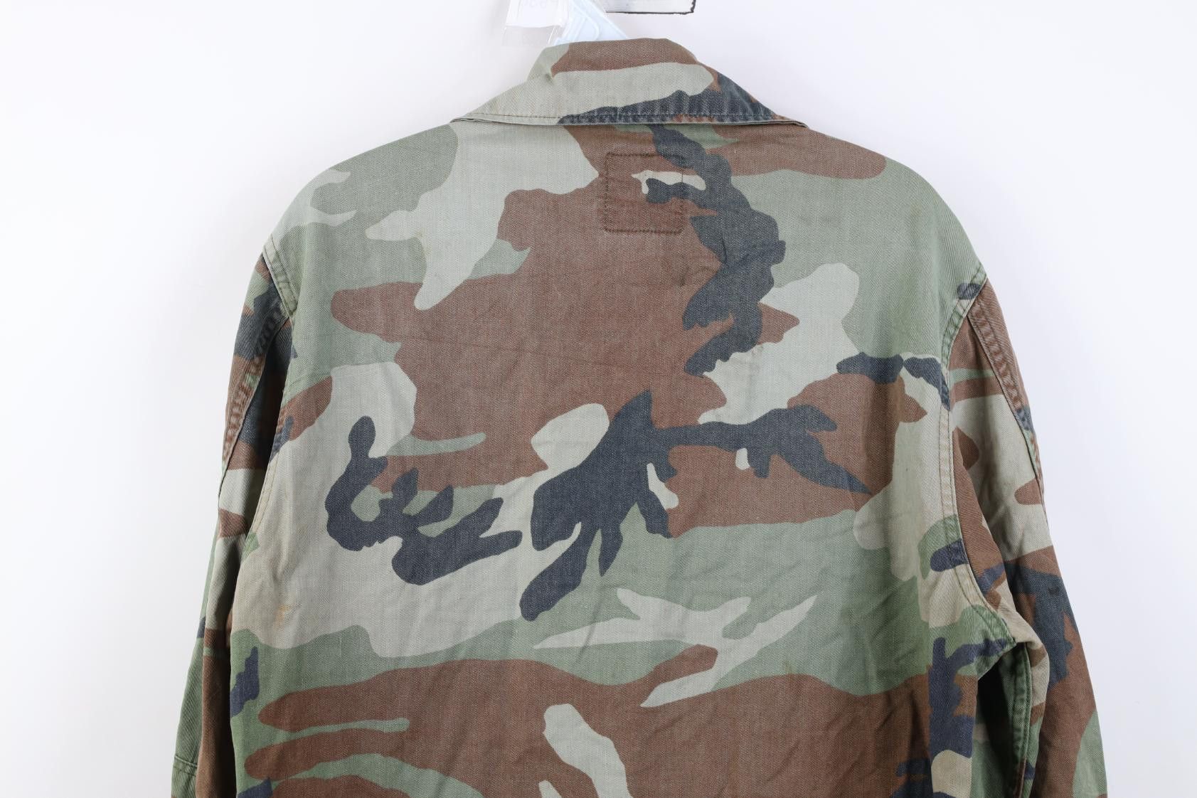 Vintage Vintage 80s USGI Long Woodland Camouflage Combat Coat Jacket Size US M / EU 48-50 / 2 - 23 Thumbnail