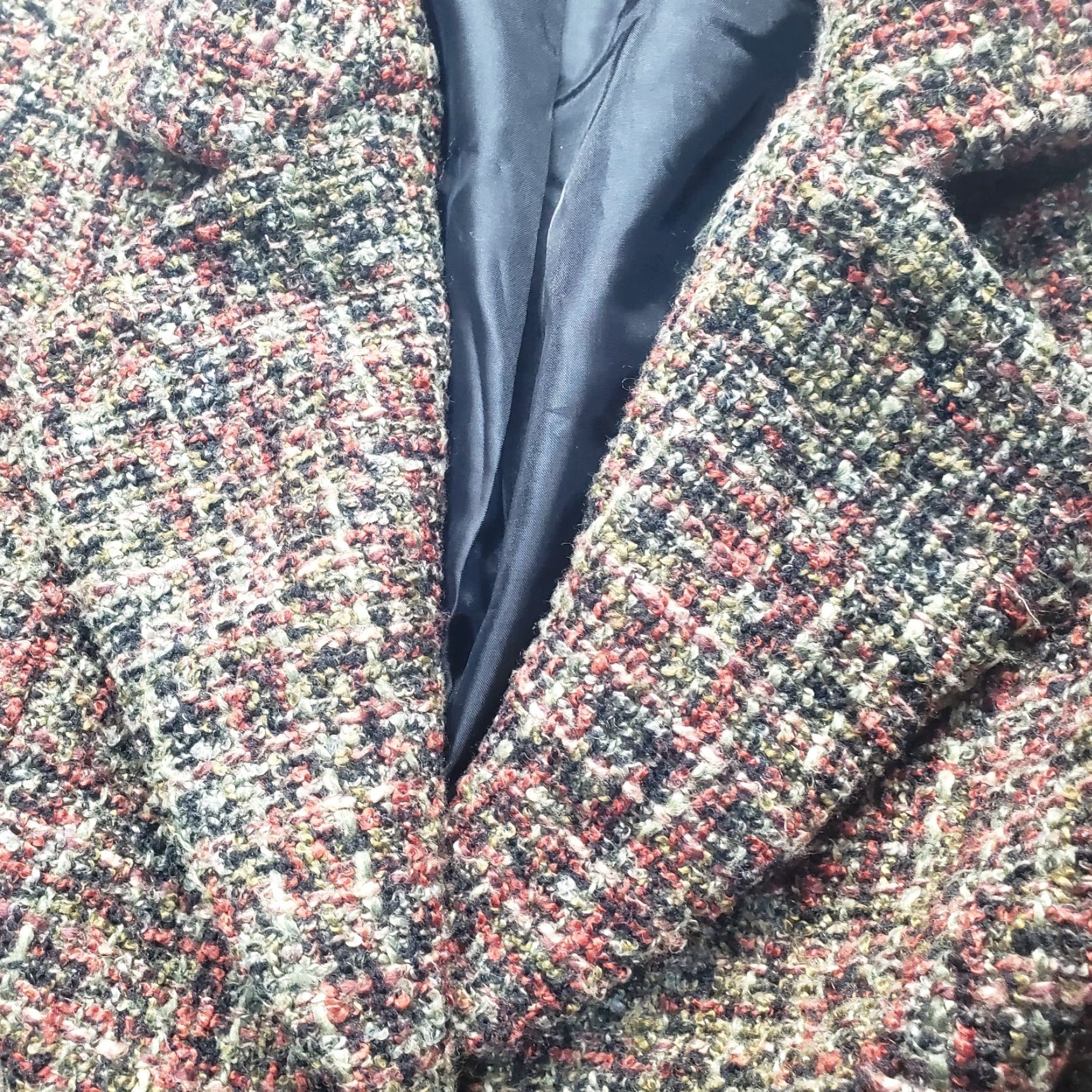 Vintage Brandon Thomas Button Up Blazer Jacket Tweed Business Wear Women's 6 Plaid Short Zip Size M / US 6-8 / IT 42-44 - 2 Thumbnail