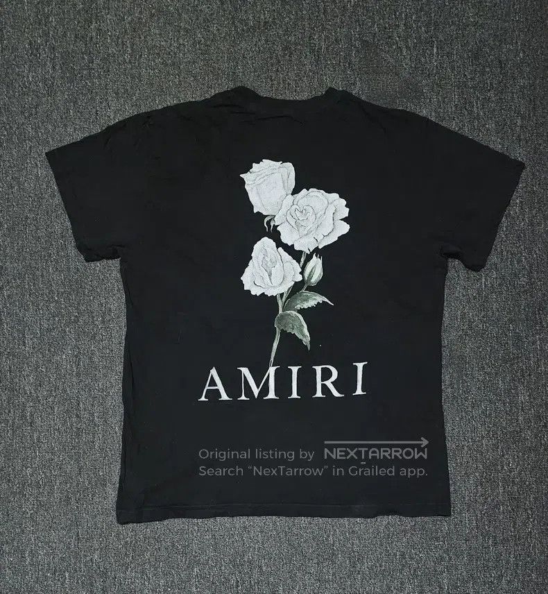 Amiri Amiri Size M White rose t-shirt Size US M / EU 48-50 / 2 - 1 Thumbnail