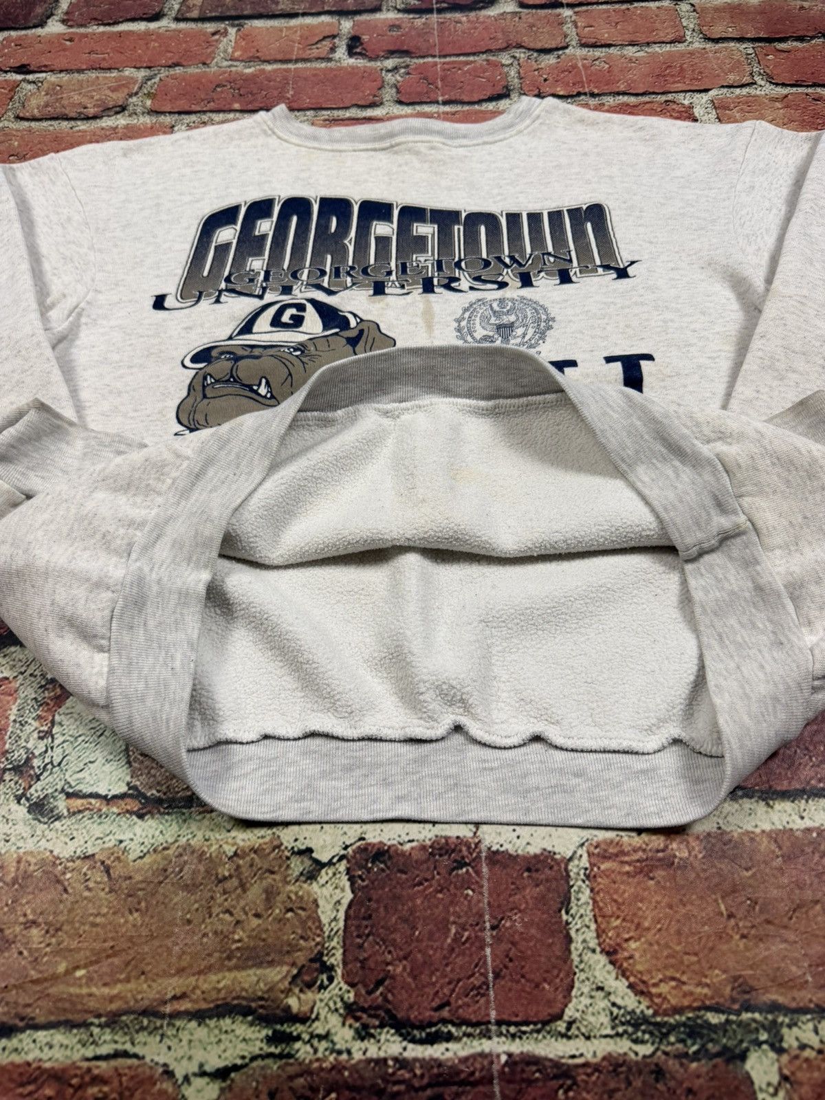 NCAA Vintage Georgetown Hoyas Sweatshirt Crewneck 90s Boxy 1993 Size US L / EU 52-54 / 3 - 5 Thumbnail