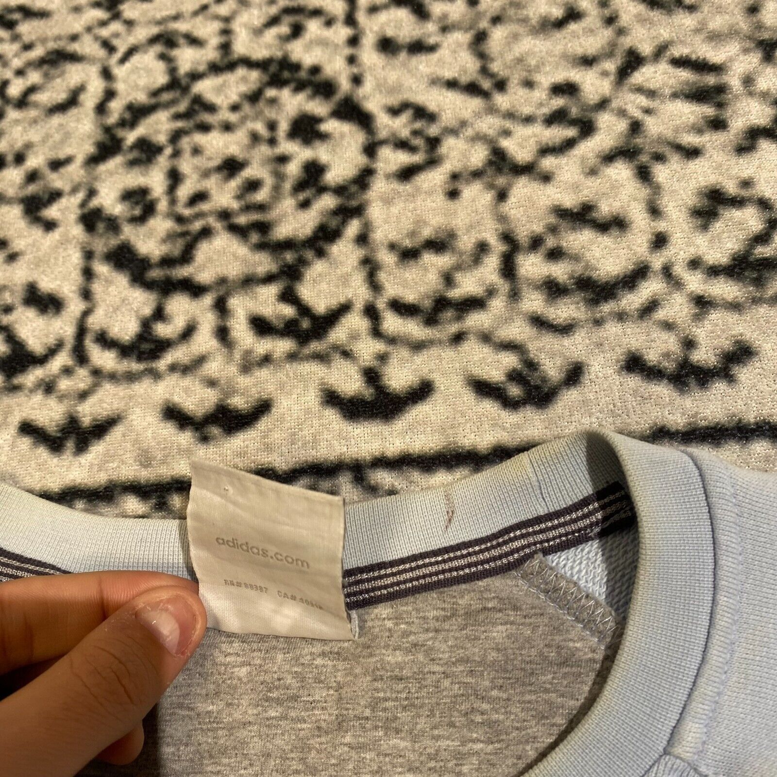 Adidas × Vintage Adidas Baby Blue Cotton Crewneck Size L 90s Faded Washed Size US L / EU 52-54 / 3 - 8 Thumbnail
