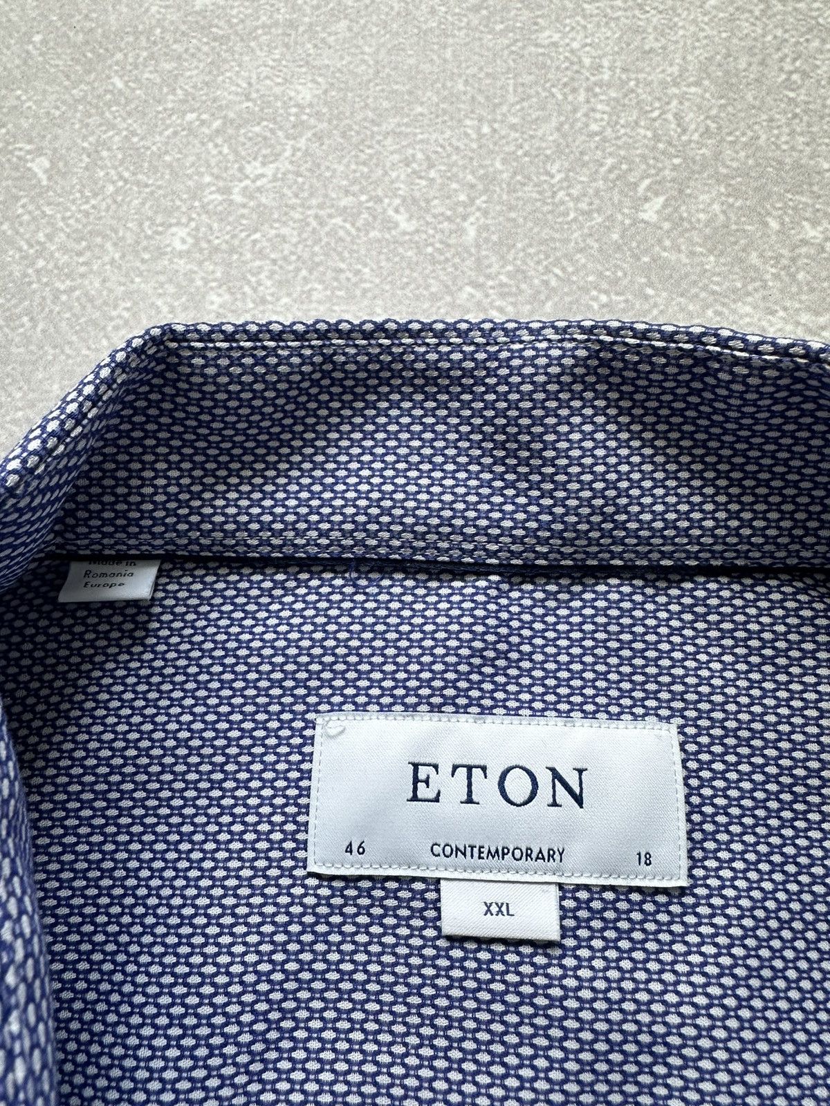 Eton Eton Slim Denim Button Up Shirt Blue Size XXL 46/18 Slim Size US XXL / EU 58 / 5 - 3 Thumbnail
