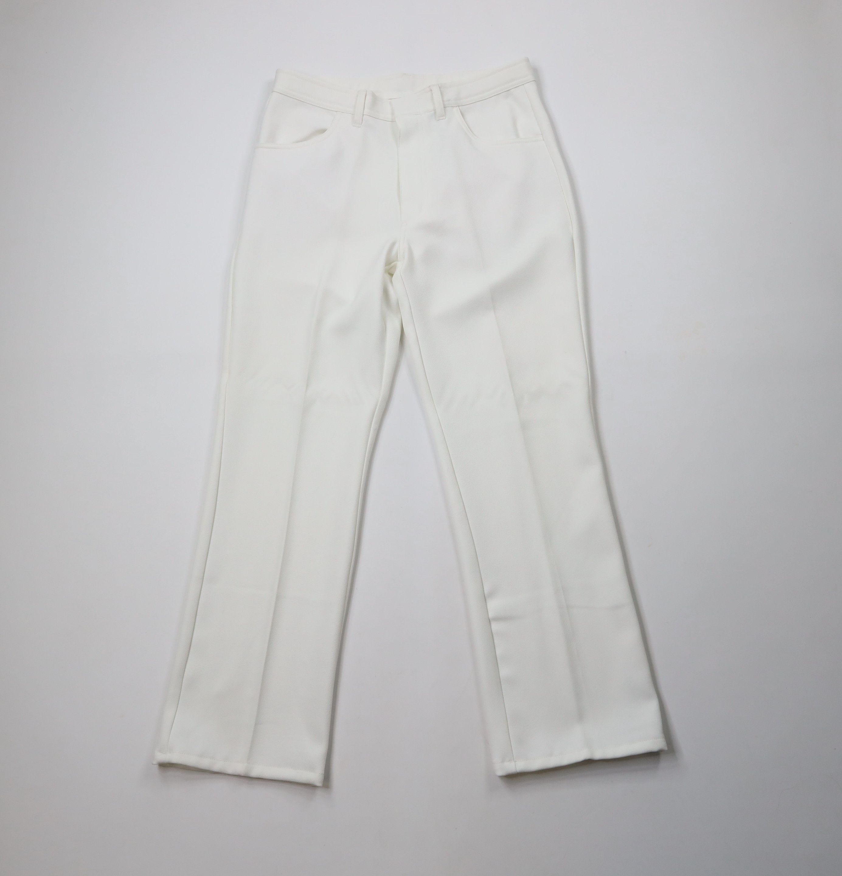 Vintage Vintage 90s Streetwear Flared Wide Leg Chino Pants White Size US 33 - 1 Thumbnail