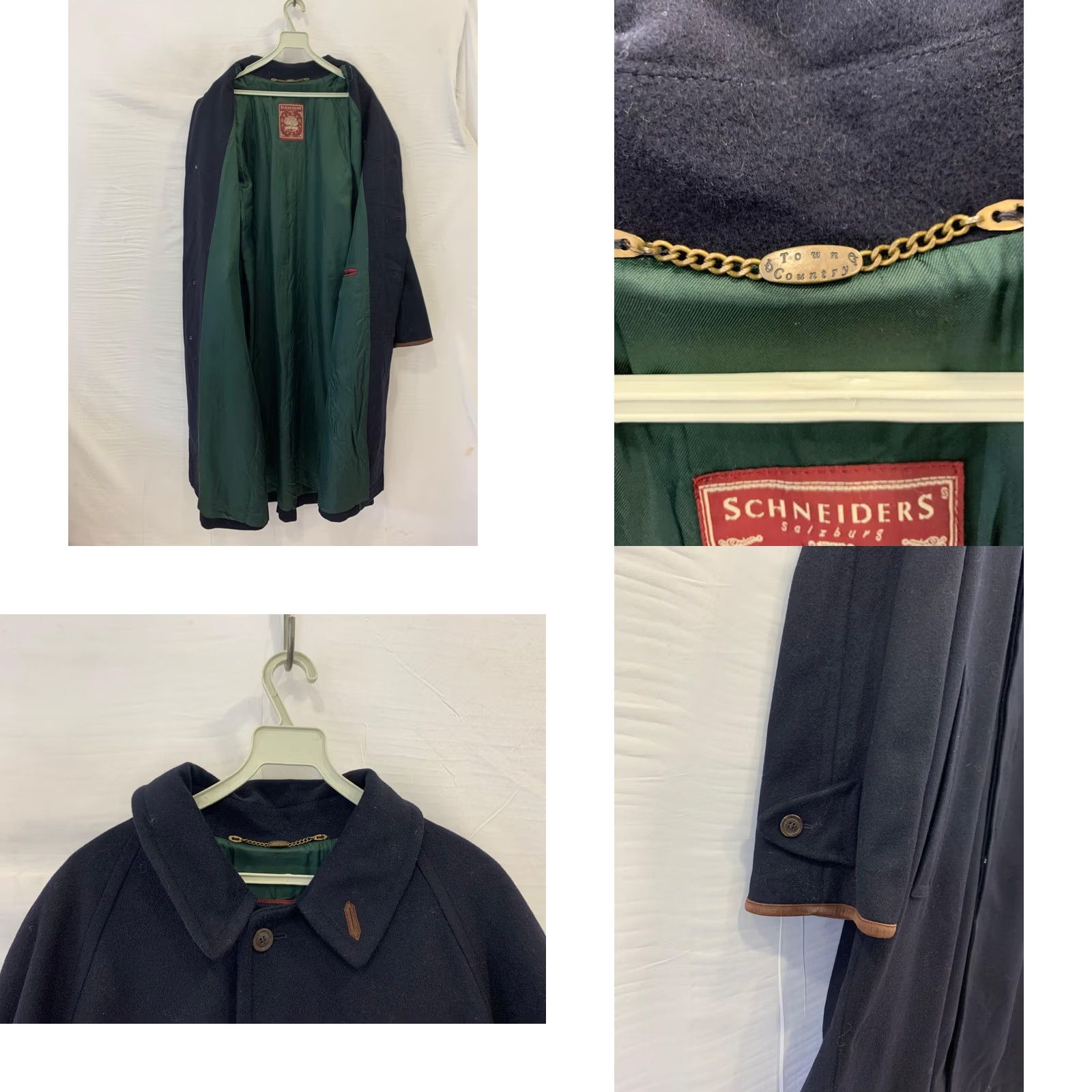 Vintage Schneiders Salzburg Town & Country Overcoat Navy Wool Alpaca 40R Mens Jacket Coat 70% Virgin Wool 5% Alpaca 25% Polyamide EU 48/US 40 Size US XXS / EU 40 - 8 Thumbnail