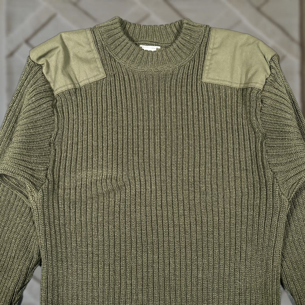 VINTAGE Woolly Pully Sweater Men Small Fall Winter 80s Army Grunge