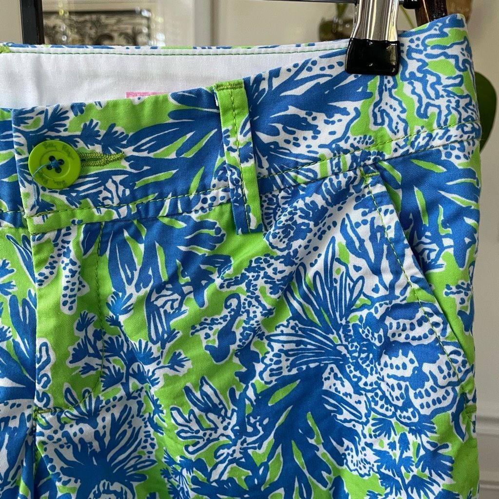 Lilly Pulitzer Lilly Pulitzer The Callahan in Limeade Biggest Fan Print Sho Size 27" / US 4 / IT 40 - 3 Thumbnail