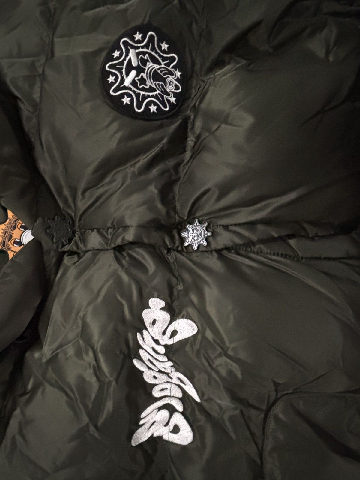 Glocler Flare Collar Puffer Jacket (Olive)