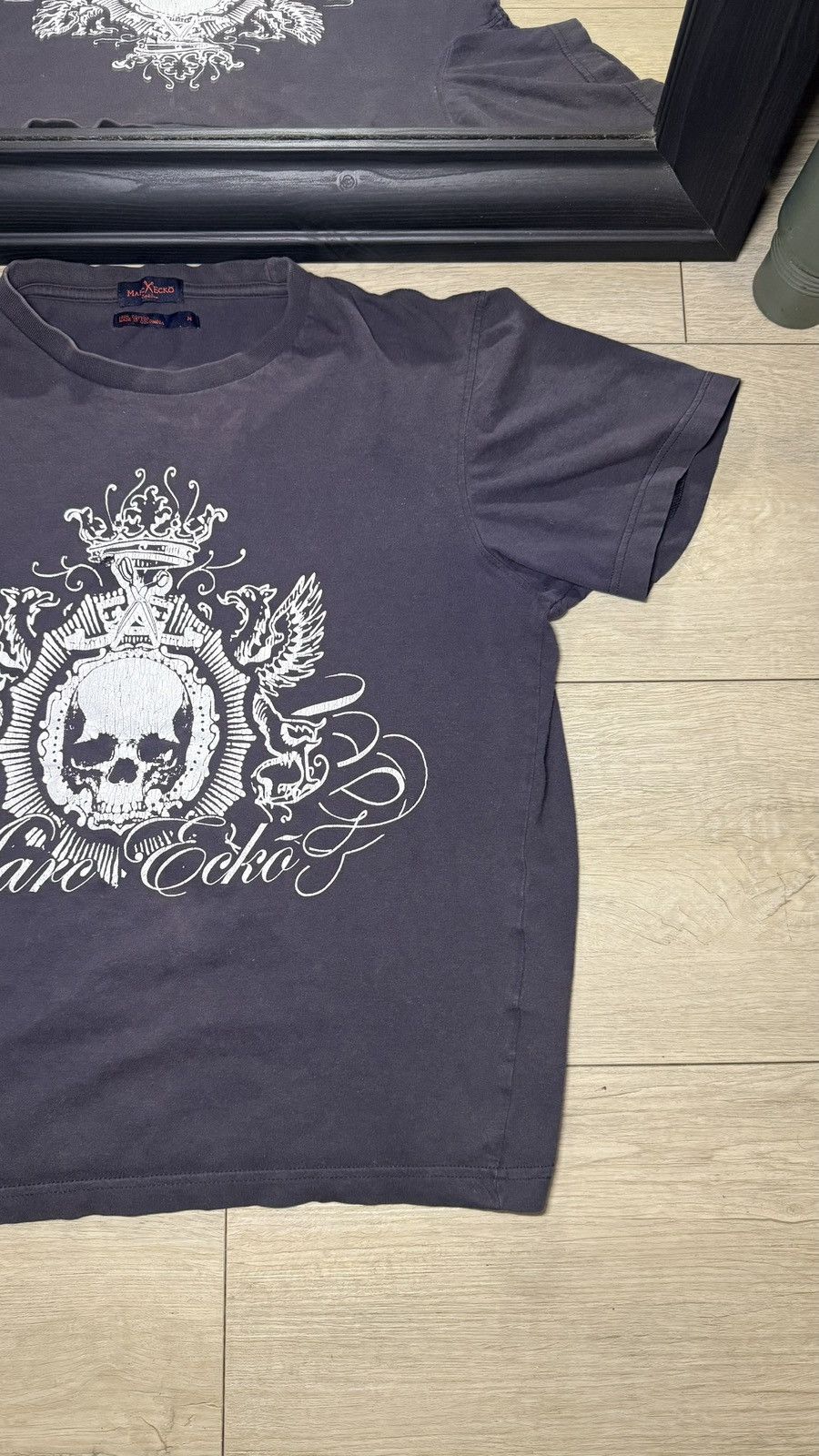 Ecko Unltd. Y2K Women’s 2000s Marc Ecko Skull Gothic / Grunge Shirt Size M / US 6-8 / IT 42-44 - 3 Thumbnail