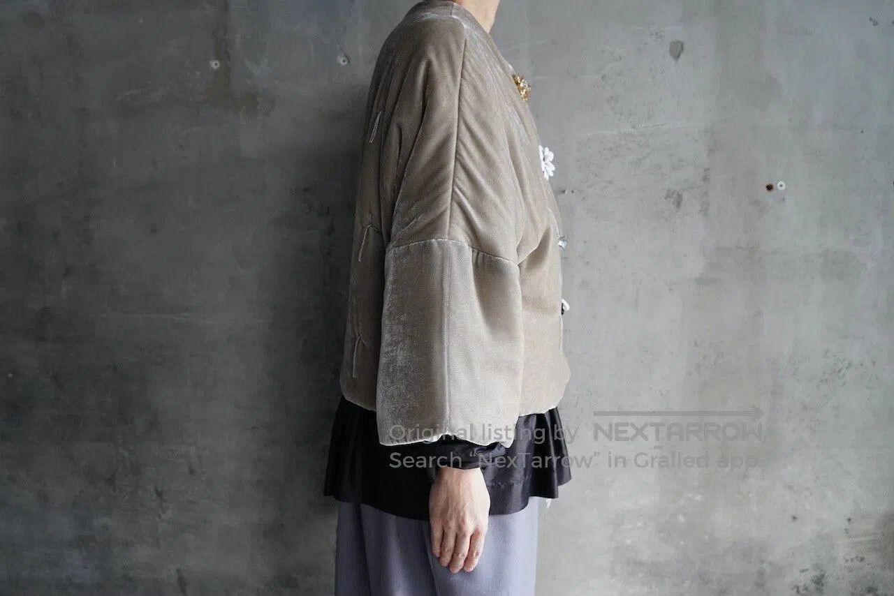 RIPVANWINKLE TOWAVASE Gray Silk Velvet Cotton Jacket. Size M / US 6-8 / IT 42-44 - 4 Thumbnail