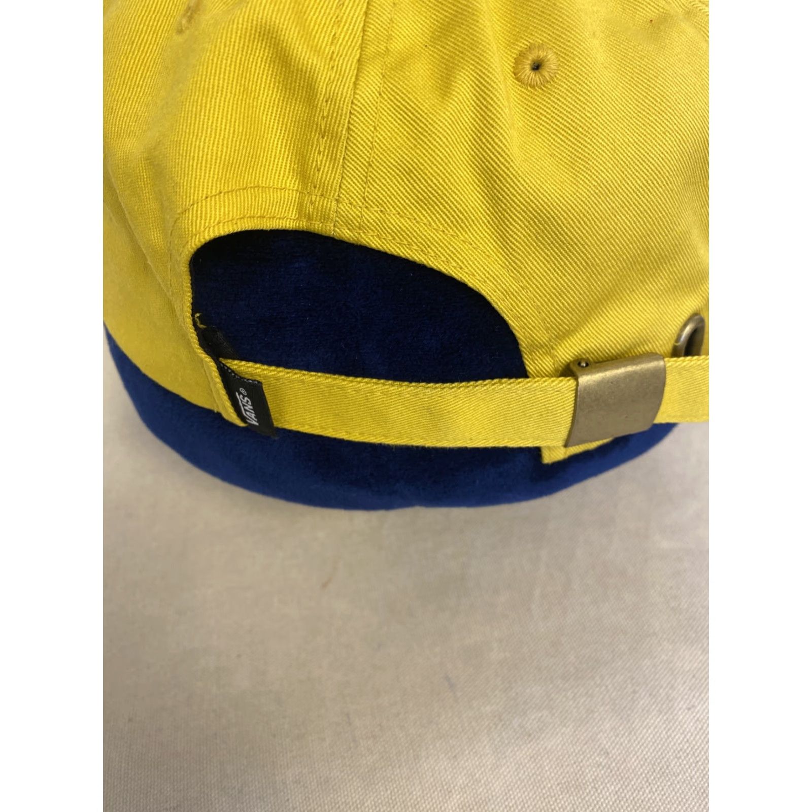 Vans VANS Hat Baseball Cap Strapback Yellow Adjustable Embroidered Spell Out Mens One Size Yellow Modern Cotton UV Protection Adjustable Strapback Vol. 354 Size ONE SIZE - 4 Thumbnail