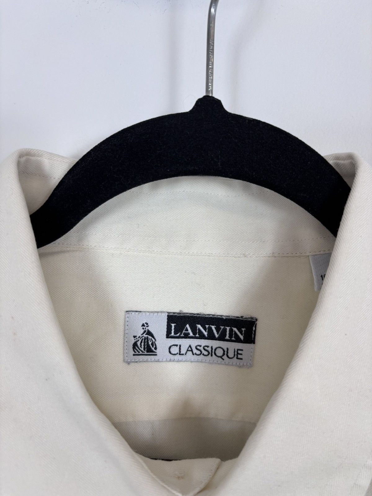 Lanvin Lanvin Classique Vintage Men’s Herringbone Button Up Shirt Size US XXL / EU 58 / 5 - 13 Thumbnail