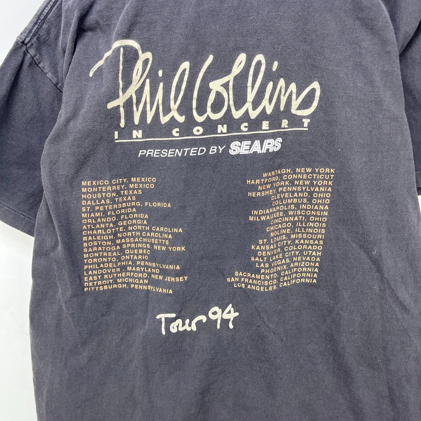 Tornado Mart Vintage 1994 Phil Collins Sun Faded Tour T Shirt XL Brockum Size US XL / EU 56 / 4 - 5 Thumbnail