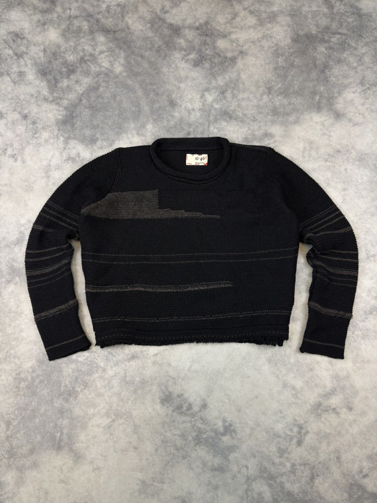Vintage Japanese Brand Knit Sweater Cropped Asymmetrical 90s