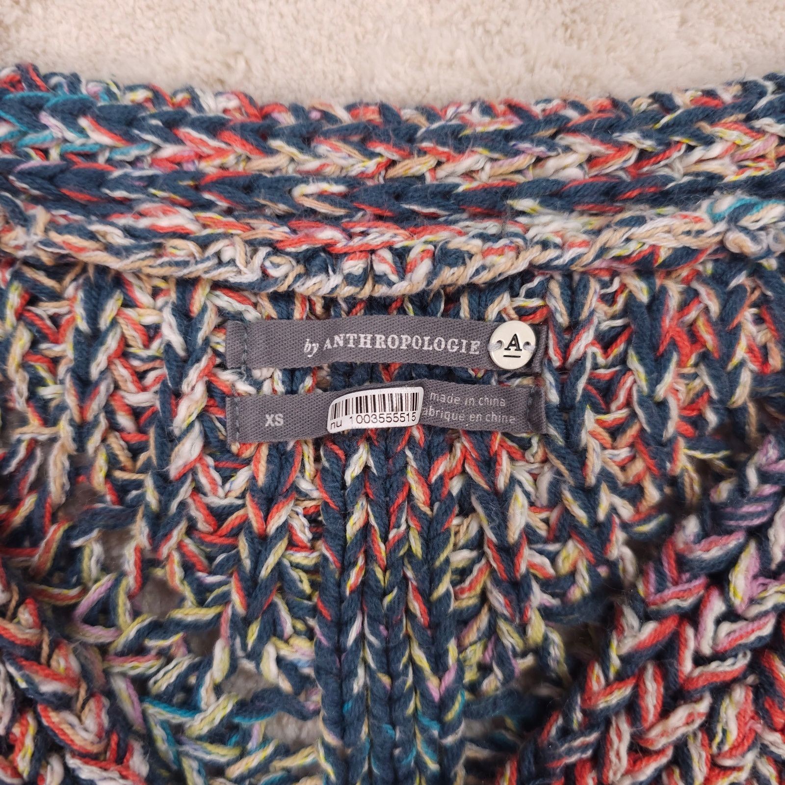 Anthropologie Anthropologie Chroma Rainbow Knit Sweater Sz Extra Small Size XS / US 0-2 / IT 36-38 - 6 Thumbnail