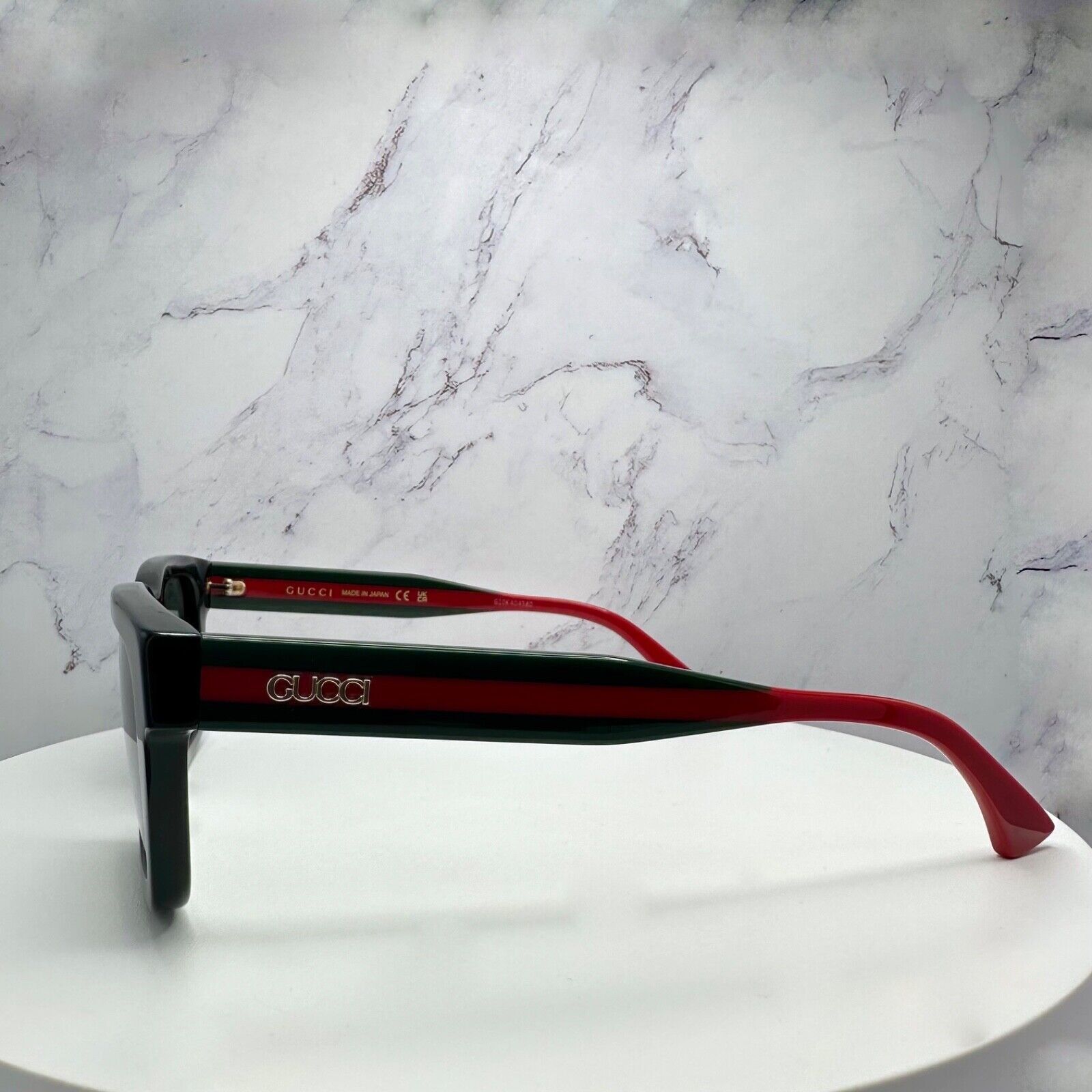 Gucci New GUCCI Sunglasses Black Gold 3D Metal Logo Square Size ONE SIZE - 19 Thumbnail