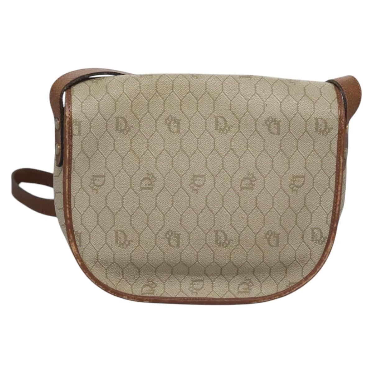 Dior DIOR Honeycomb Canvas Shoulder Bag Pvc Leather Beige Size ONE SIZE - 3 Thumbnail