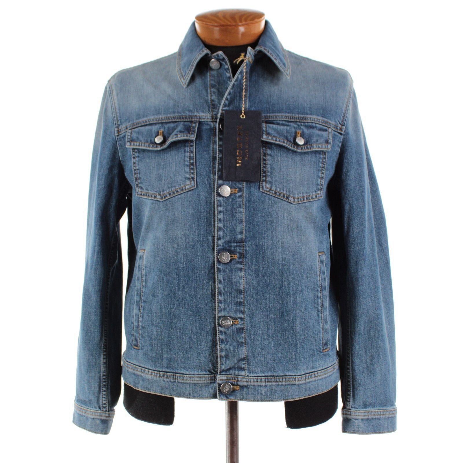 Incotex INCOTEX Jacket Size L US In Blue Cotton Blend Size US L / EU 52-54 / 3 - 1 Thumbnail