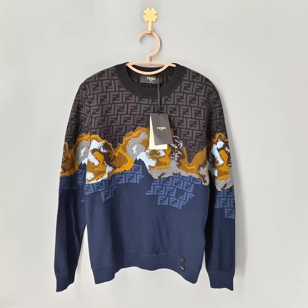 Fendi Multi Pattern Long Sleeve Sweater Size S Size US S / EU 44-46 / 1 - 1 Thumbnail