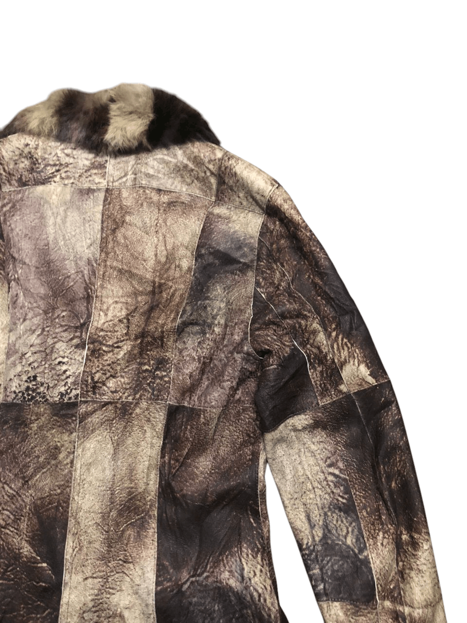 If Six Was Nine f.CAMINO Rabbit Patchwork Fur Coat Jacket Size XS / US 0-2 / IT 36-38 - 10 Thumbnail