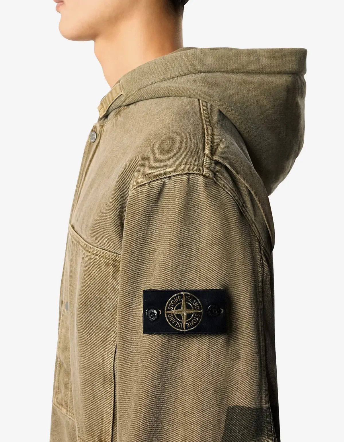 Stone Island Military Green Mineral Dyed Gabardine-Tc Jacket, Men's — image 3 of 5