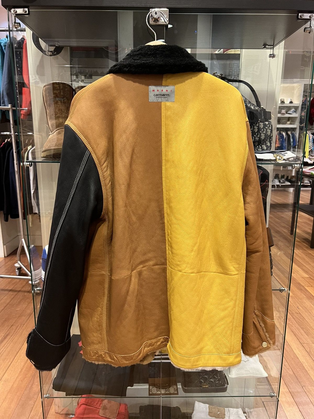 Carhartt Wip × Marni Carhartt WIP X Marni Leather & Fur Reversible Chore Coat Size US L / EU 52-54 / 3 - 7 Thumbnail