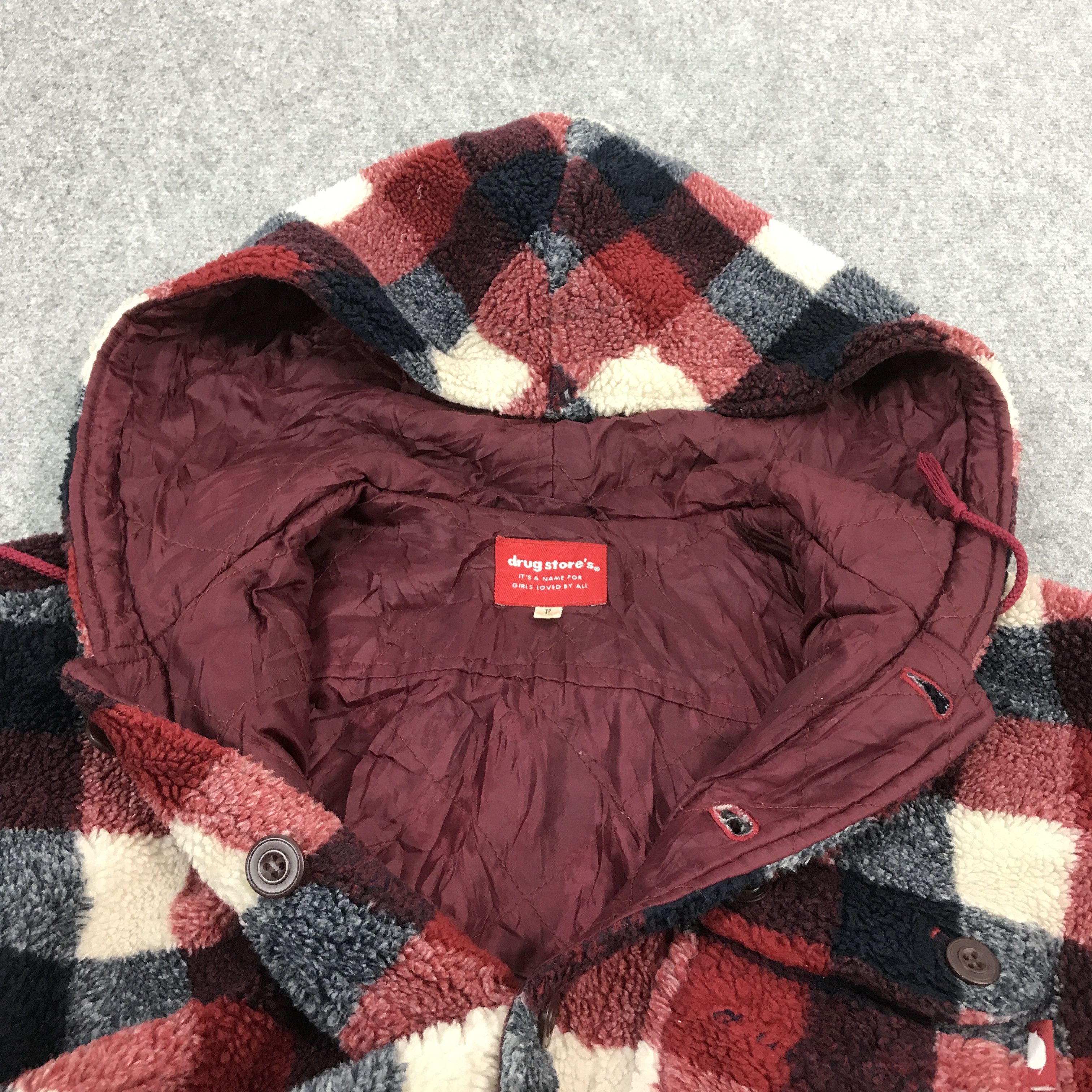Japanese Brand × Vintage DRUG STORE'S JAPAN STYLE SHERPA BUTTON JACKET Size US L / EU 52-54 / 3 - 7 Thumbnail