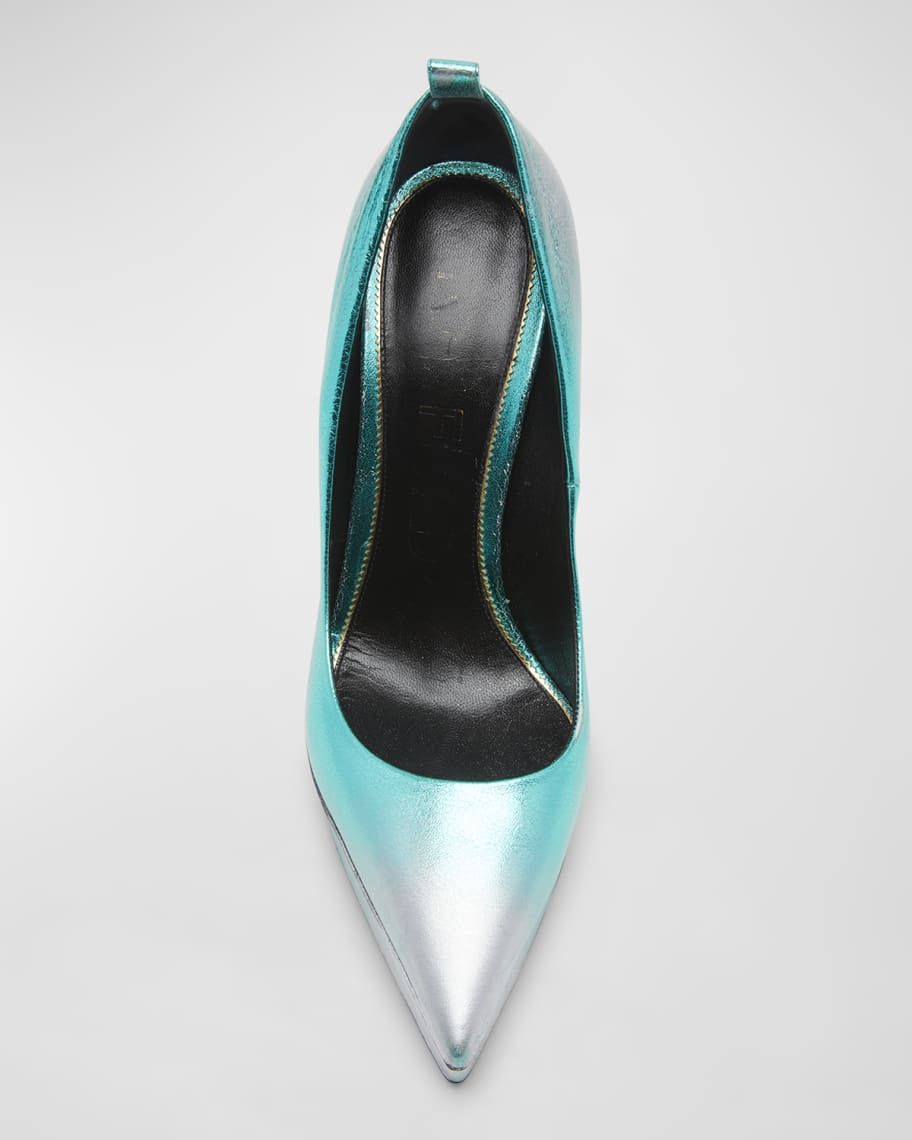 Tom Ford o1loc1c0924 W3279 Platform Pumps in Silver Green Size US 8 / IT 38 - 6 Thumbnail