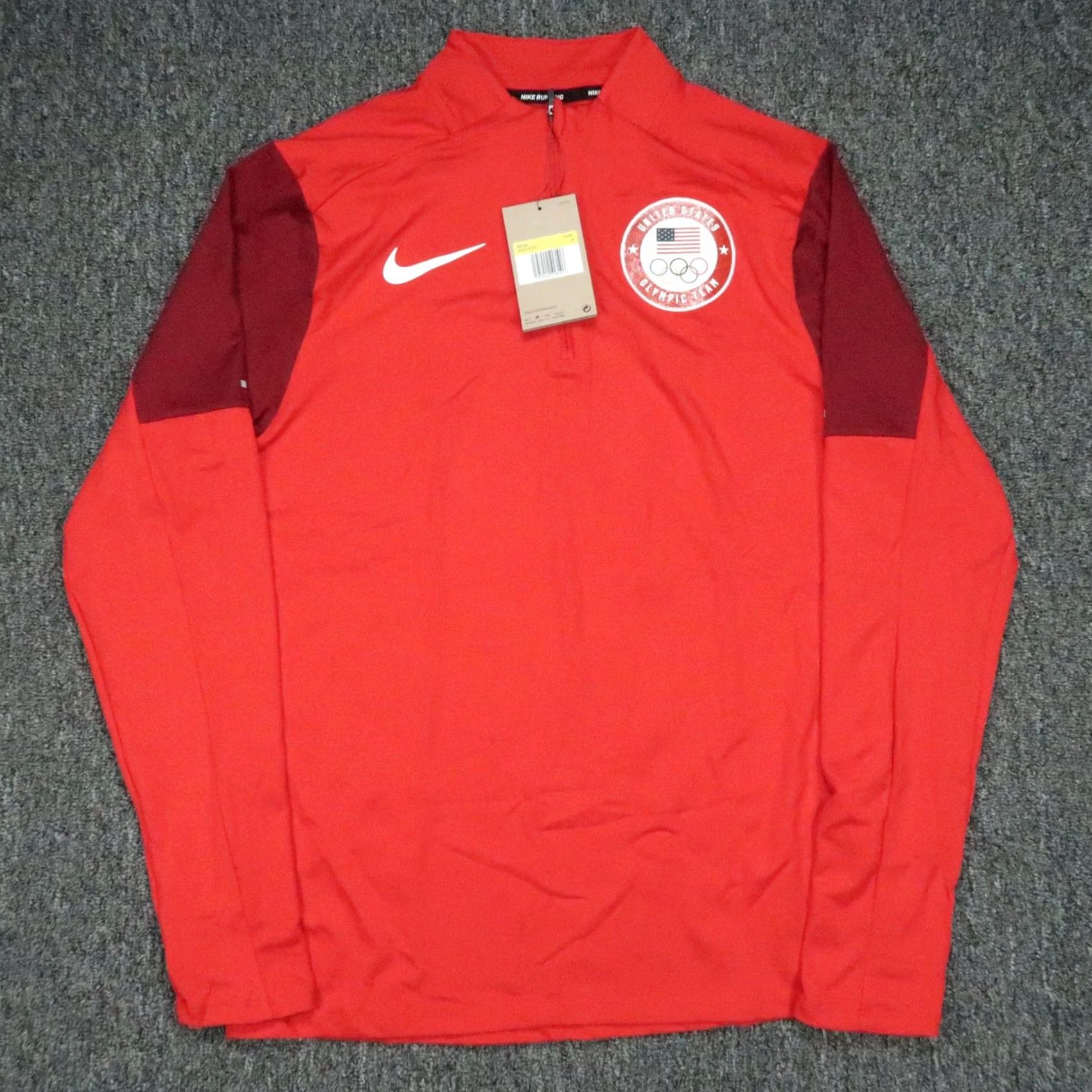 Nike Nike Pullover Shirt Mens Small Red Team USA Olympic Quarter Zip Performance Running Size US S / EU 44-46 / 1 - 2 Thumbnail