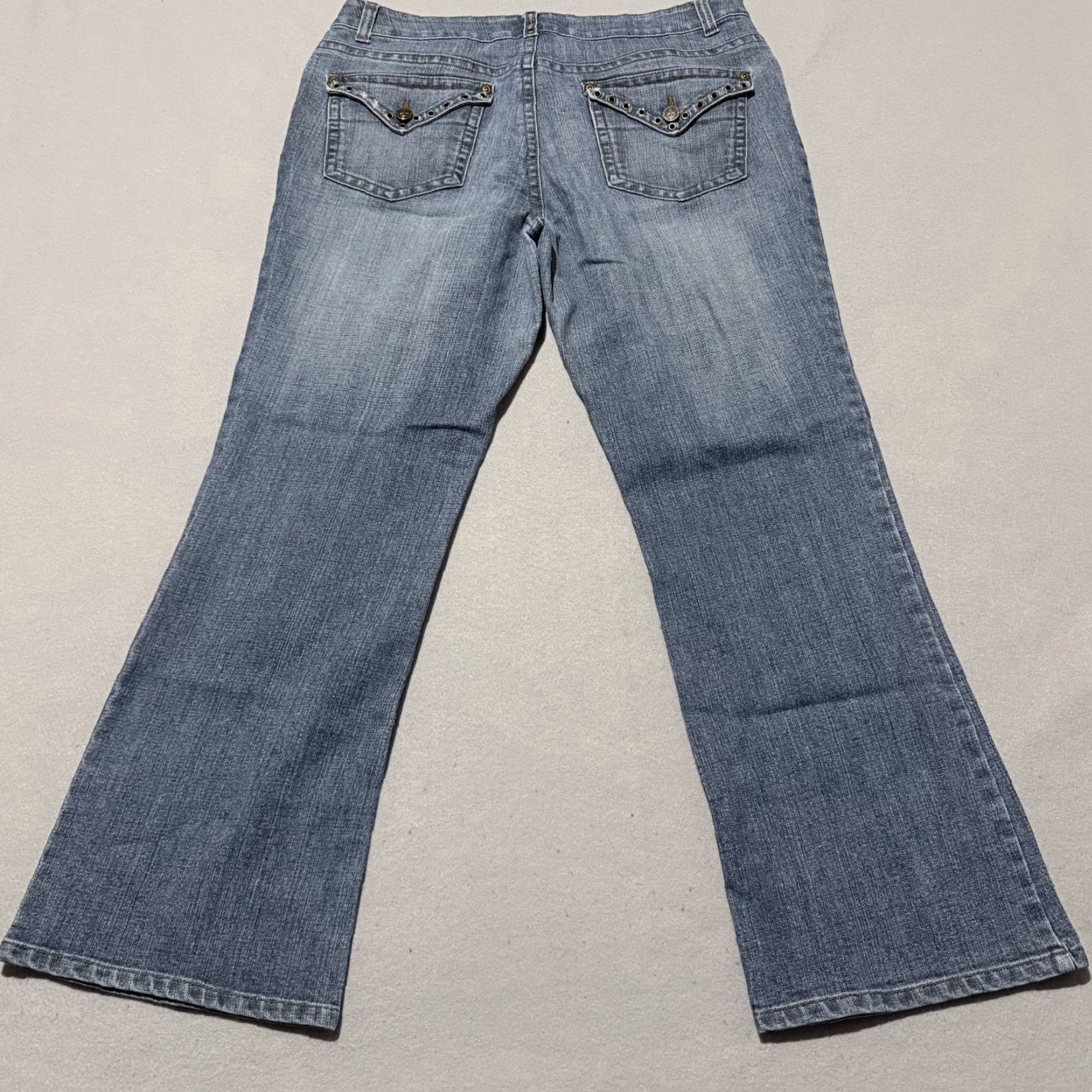 Faded Glory Faded Glory Jeans Women's Blue Mid-Rise Bootcut - 14 Denim, Stretch, 5-Pocket, Regular Fit, Inseam 27 in, Vintage No Size 36" / US 14 / IT 50 - 2 Thumbnail