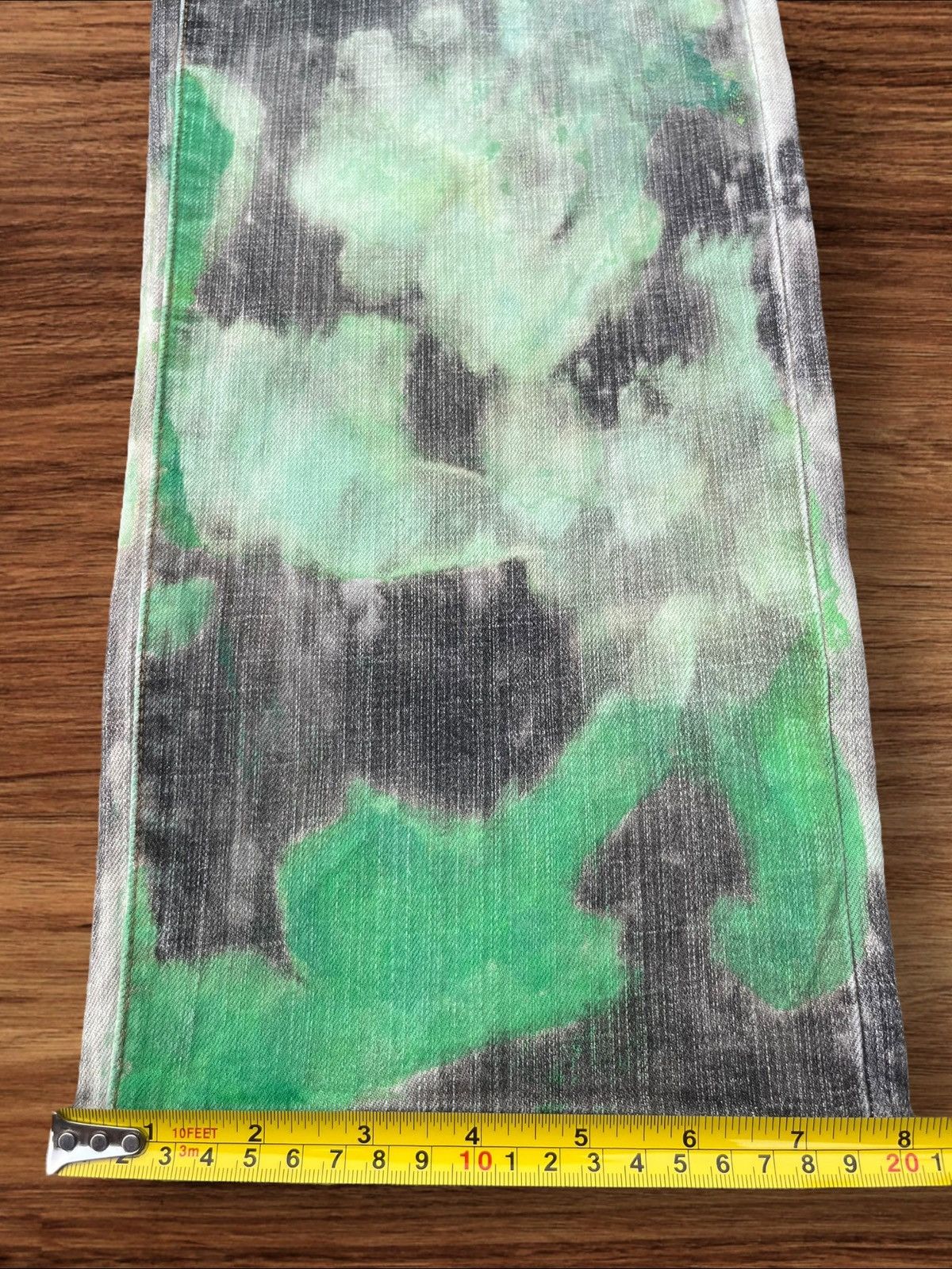 Vintage × Wrangler Vintage Wrangler Green Paint Tye Die Straight Leg Jeans Size US 28 / EU 44 - 15 Thumbnail