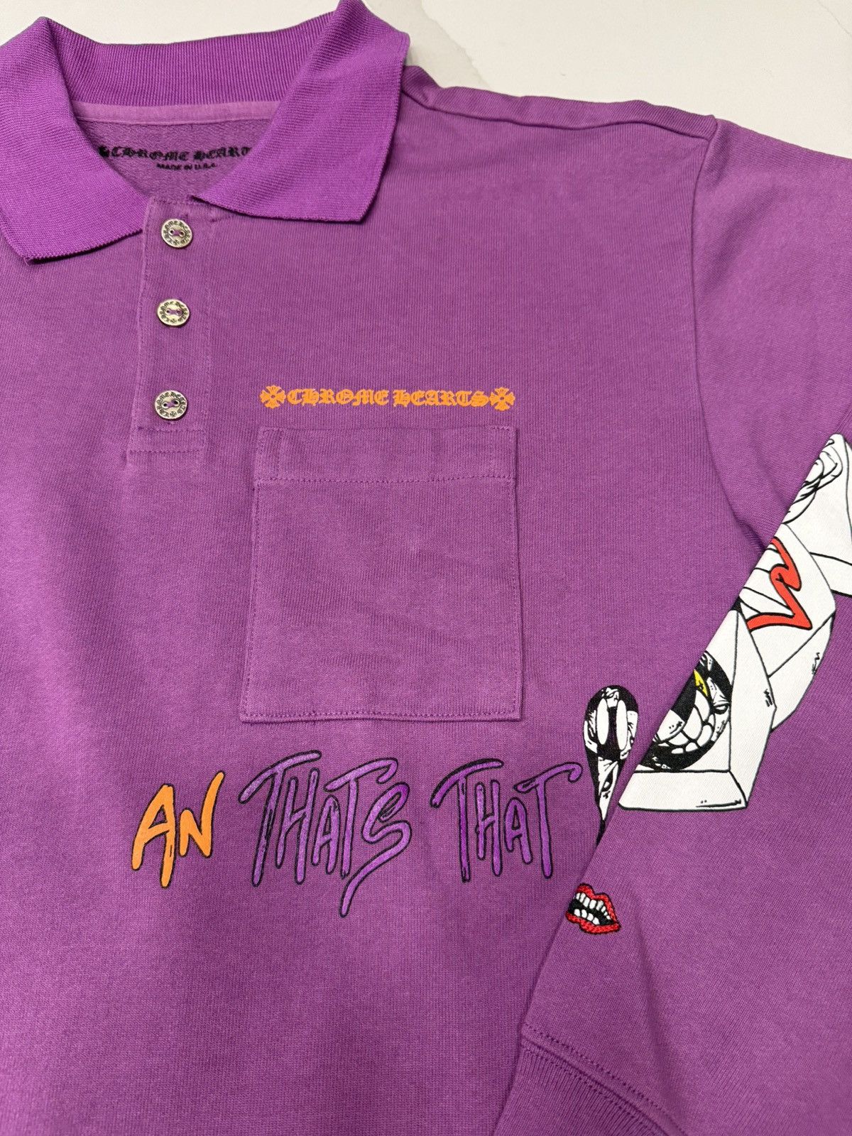 Chrome Hearts 🔥Chrome Hearts Mattyboy Purple Polo Shirt🔥 Size US S / EU 44-46 / 1 - 3 Thumbnail