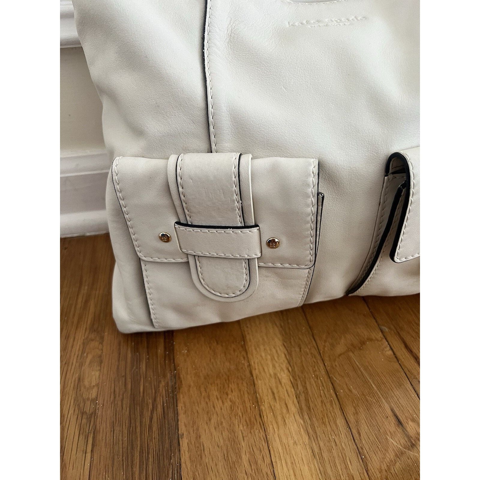 Kate Spade Kate Spade Hobo Tote Warm White ivory Leather B000490 Size ONE SIZE - 7 Thumbnail
