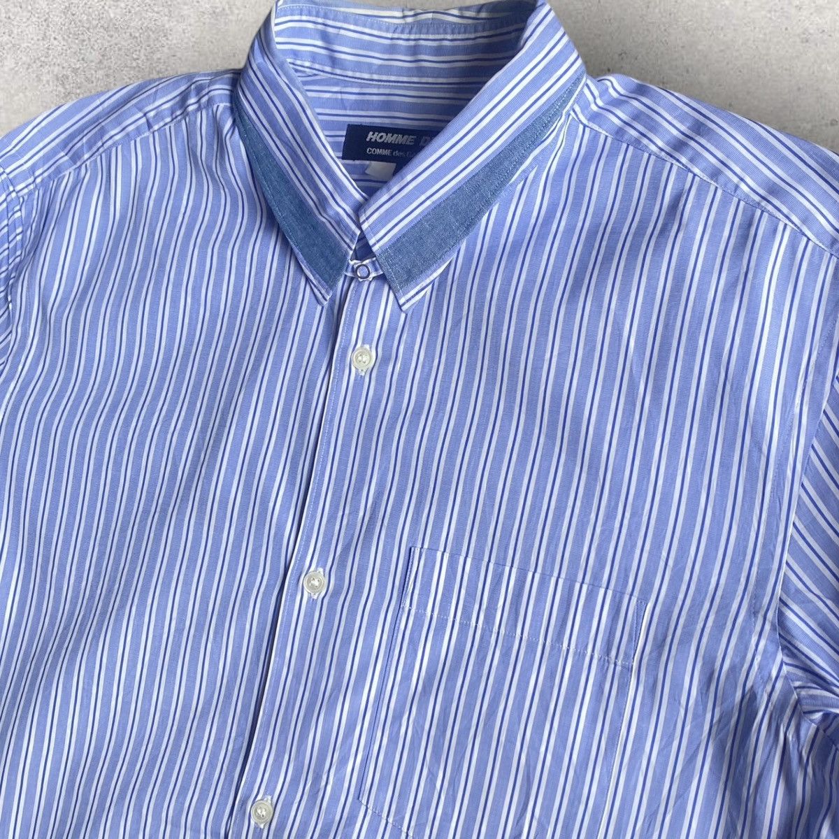Comme des Garcons Blue Stripes Slim Fit Shirt Size US M / EU 48-50 / 2 - 1 Thumbnail