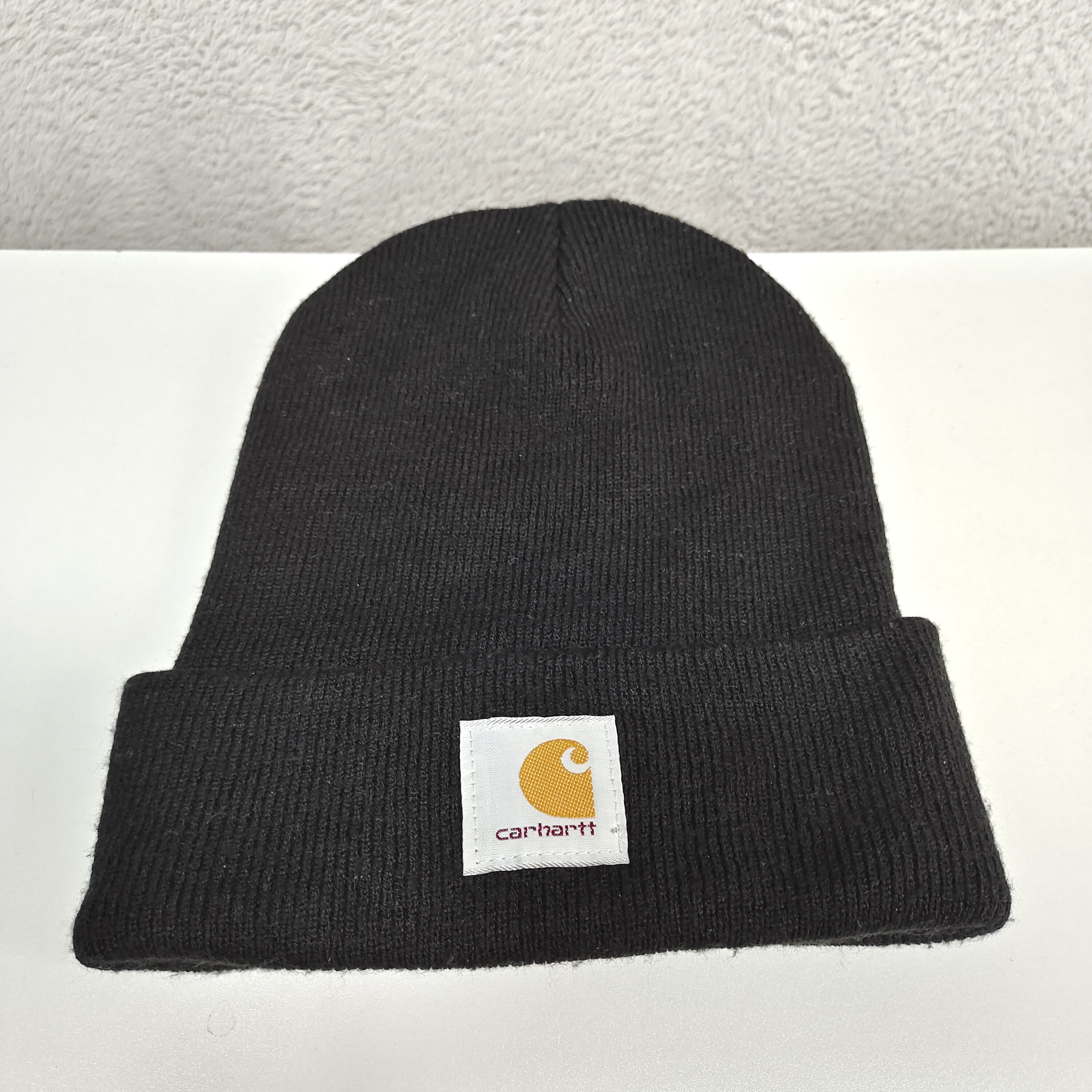 Carhartt CARHARTT KNIT CUFFED BEANIE (A18) - BLACK Size ONE SIZE - 1 Thumbnail