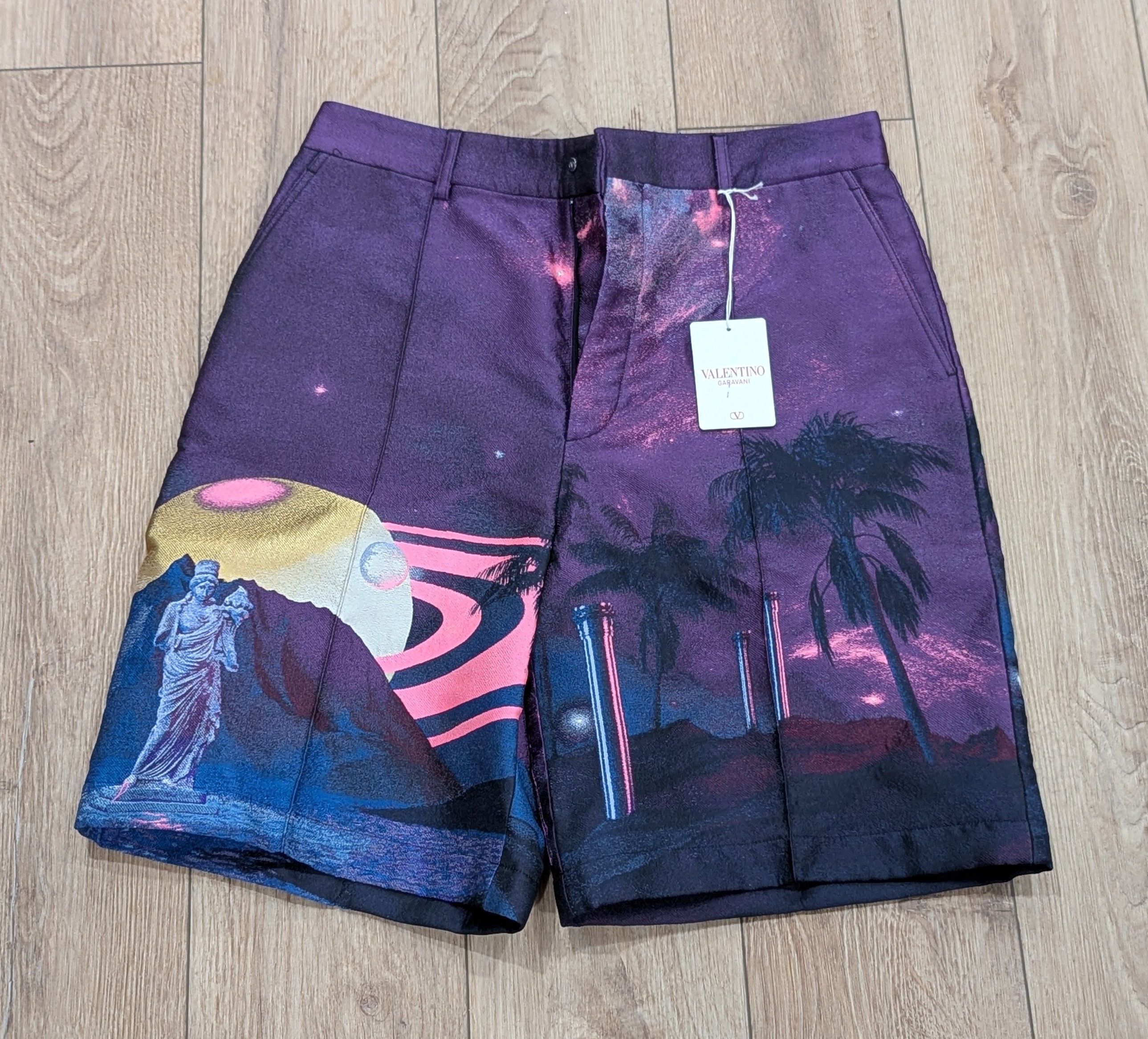 Valentino Valentino Solar System Bermuda Shorts Purple/Multi 50 US 34 Size US 34 / EU 50 - 1 Thumbnail
