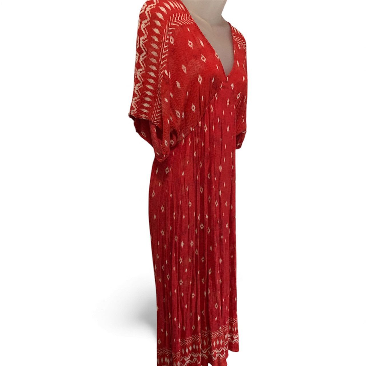 Other Red and White Patterned Maxi Dress (item#10053) Size XS / US 0-2 / IT 36-38 - 2 Thumbnail