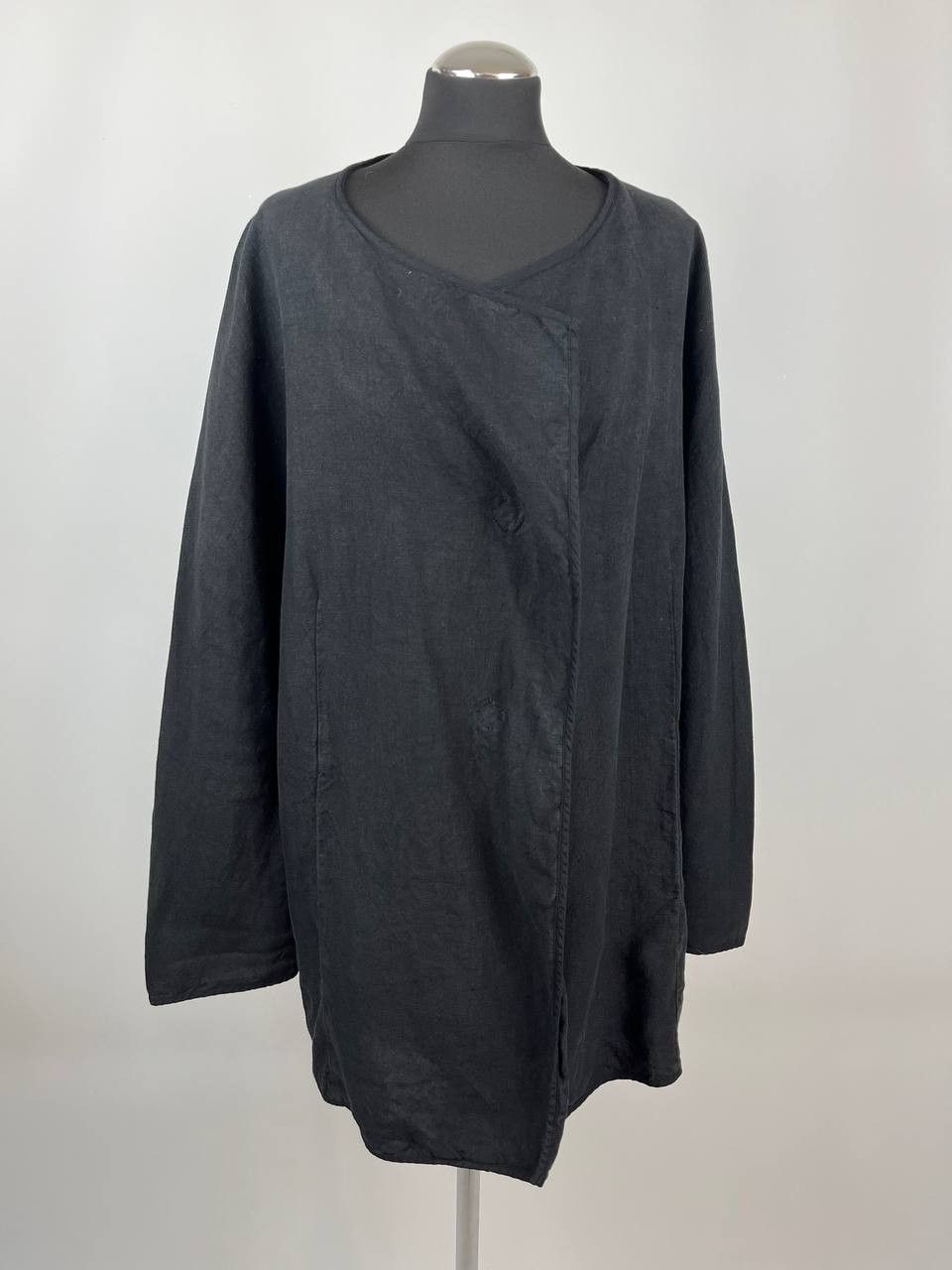OSKA OSKA 100% Linen Black Jacket Lagenlook Boho Size 3 L/XL Size L / US 10 / IT 46 - 1 Thumbnail
