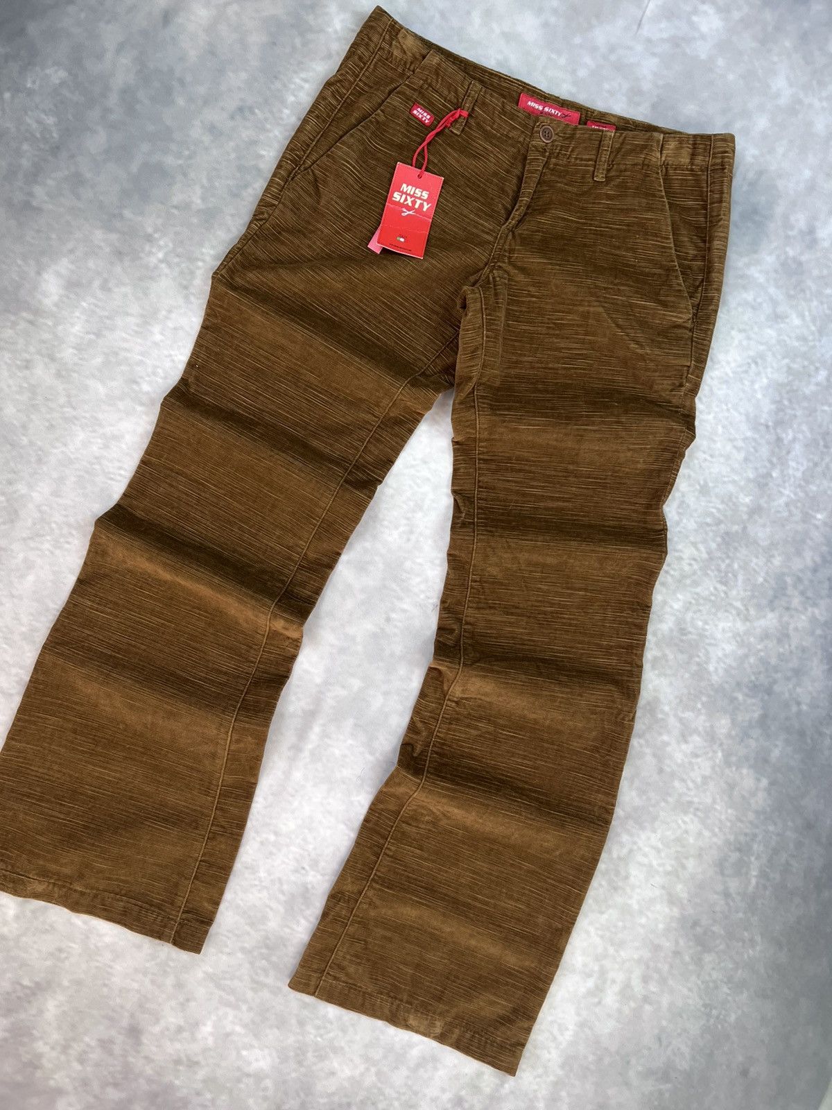 Miss Sixty NWT Miss Sixty Thierry Horizontal Corduroy Flares Sz 30 Y2K Size 30" / US 8 / IT 44 - 1 Thumbnail