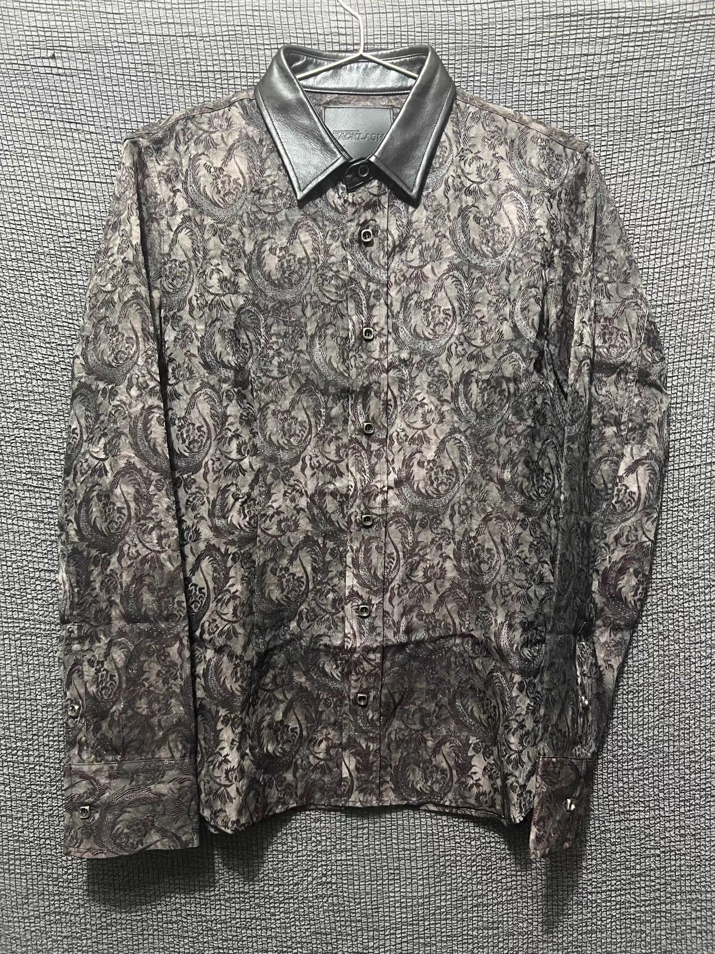 Isamu Katayama Backlash Backlash leather collar jacquard shirt Size US S / EU 44-46 / 1 - 1 Thumbnail