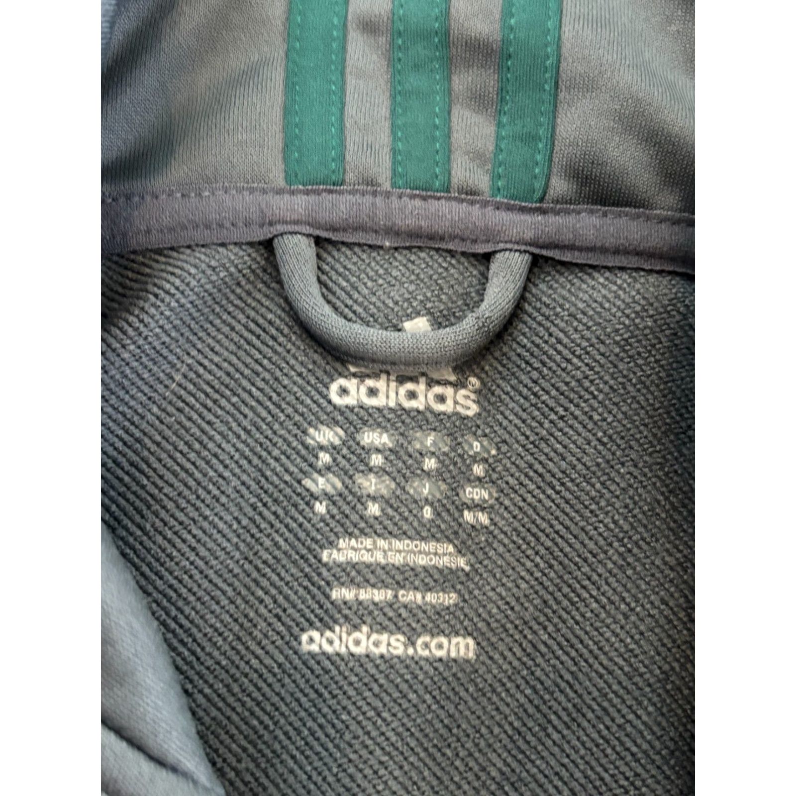 Adidas Adidas 1/4 Zip Performance Pullover Top Mens Medium Gray Green W60597 Size US M / EU 48-50 / 2 - 2 Thumbnail