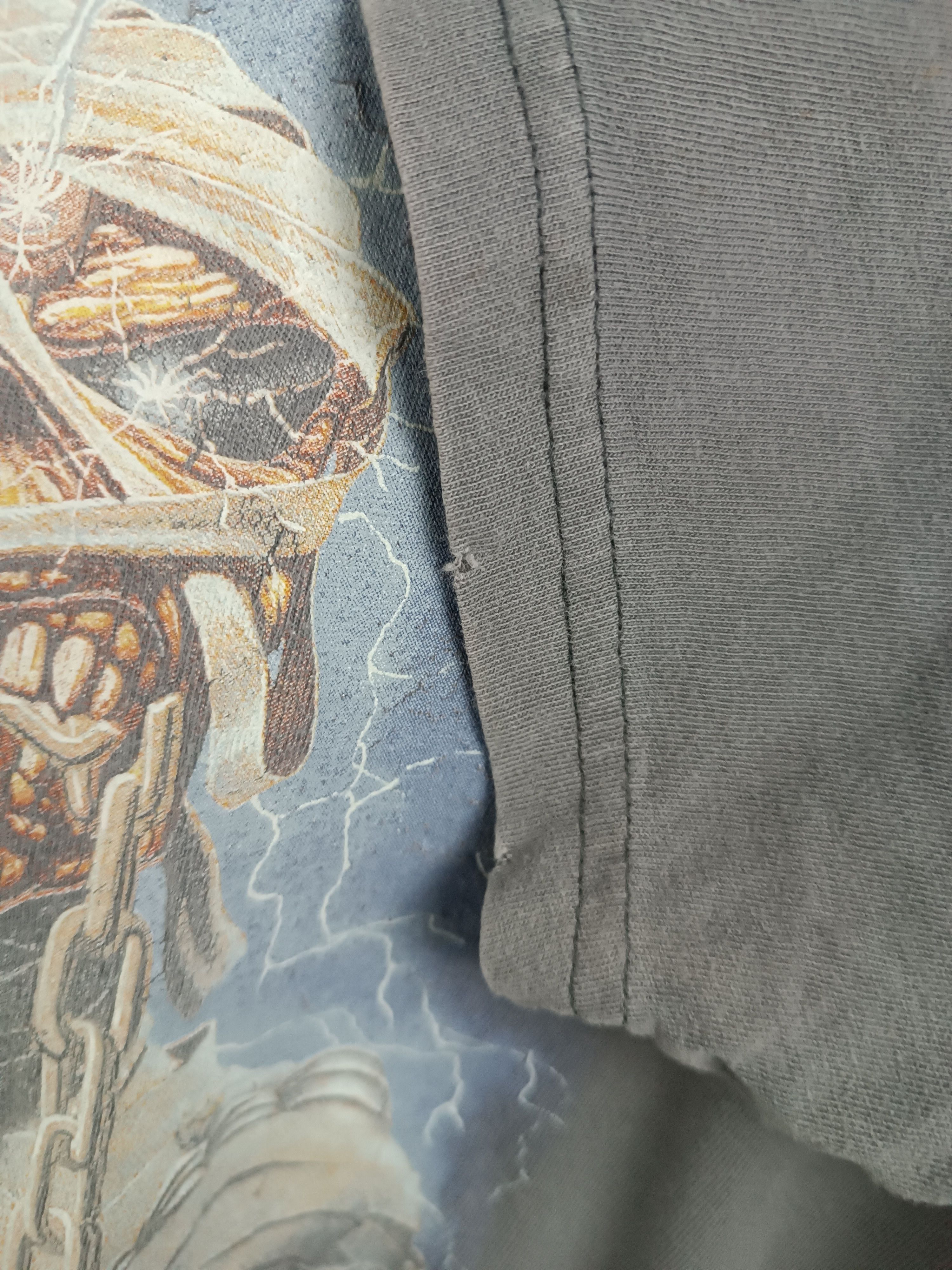 Band Tees THRASHED FADED VINTAGE IRON MAIDEN EDDIE METAL ROCK PUNK TEE Size US XL / EU 56 / 4 - 20 Thumbnail
