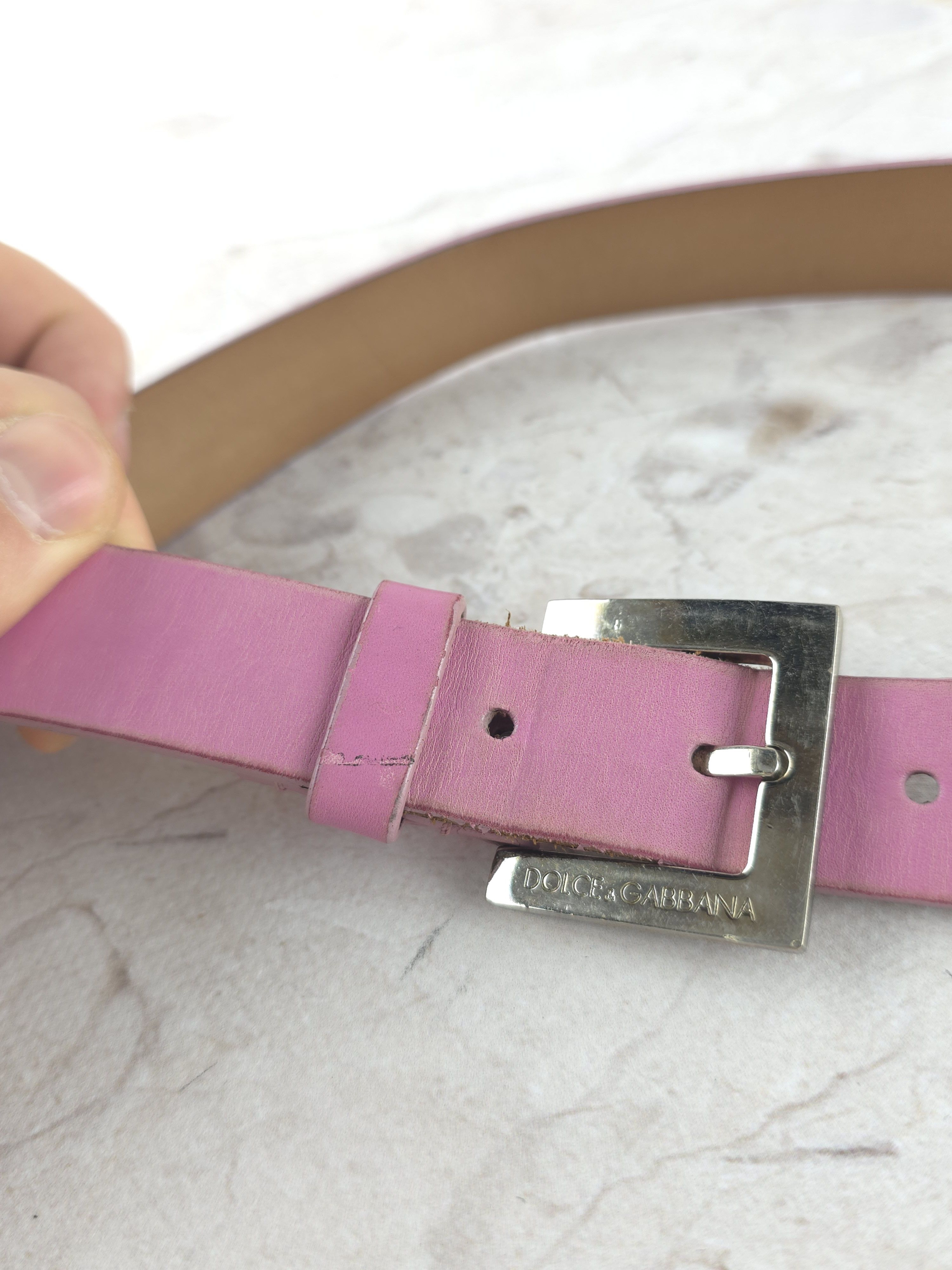 Dolce & Gabbana Dolce & Gabbana Archive Vintage buckle belt pink Size ONE SIZE - 8 Thumbnail