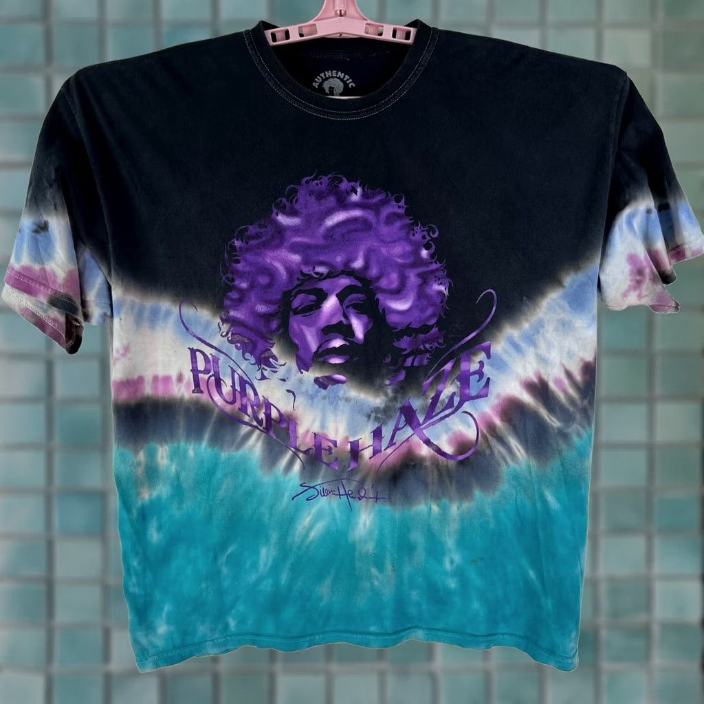 Vintage Jimi Hendrix Purple Haze Tie Dye Shirt Adult XL Purple Graphic Tee Size US XL / EU 56 / 4 - 1 Thumbnail
