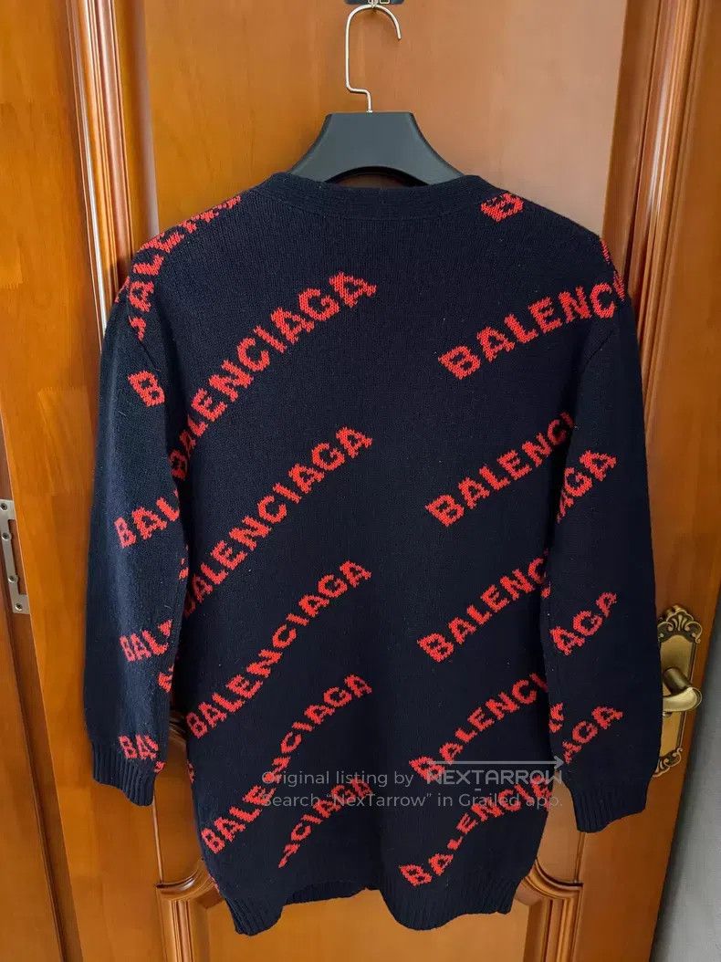 Balenciaga Balenciaga Black, blue, red barrage cardigan Size US XS / EU 42 / 0 - 2 Thumbnail