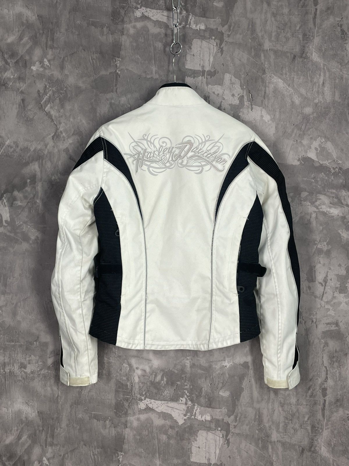 Harley Davidson × Vintage Vintage Harley Davidson Moto Y2K Crazy Heavy Jacket Size S / US 4 / IT 40 - 2 Thumbnail