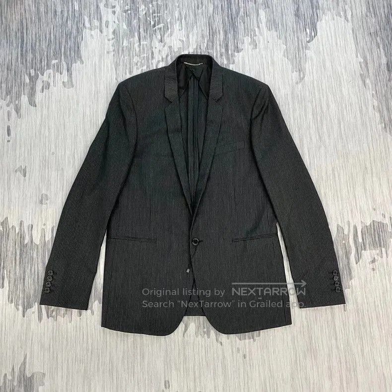 Saint Laurent Wool Mohair Blazer.