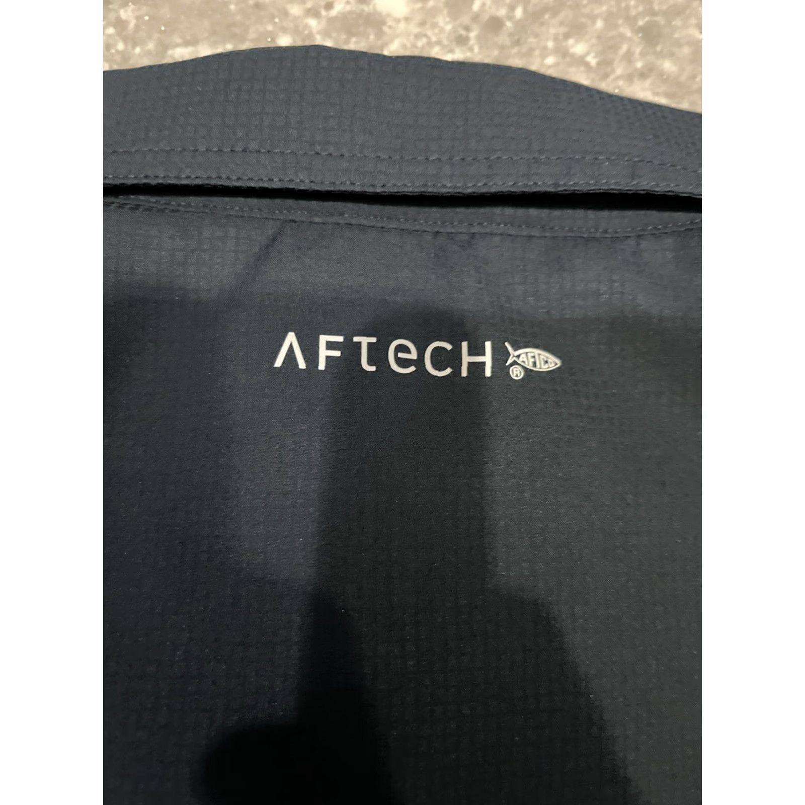Vintage AFTCO AFTECH Vented Fishing Shirt Men's S Navy Blue Short Sleeve Shirt / Button-Up / Breathable UV Protection / Pockets / Logo Size US S / EU 44-46 / 1 - 7 Thumbnail