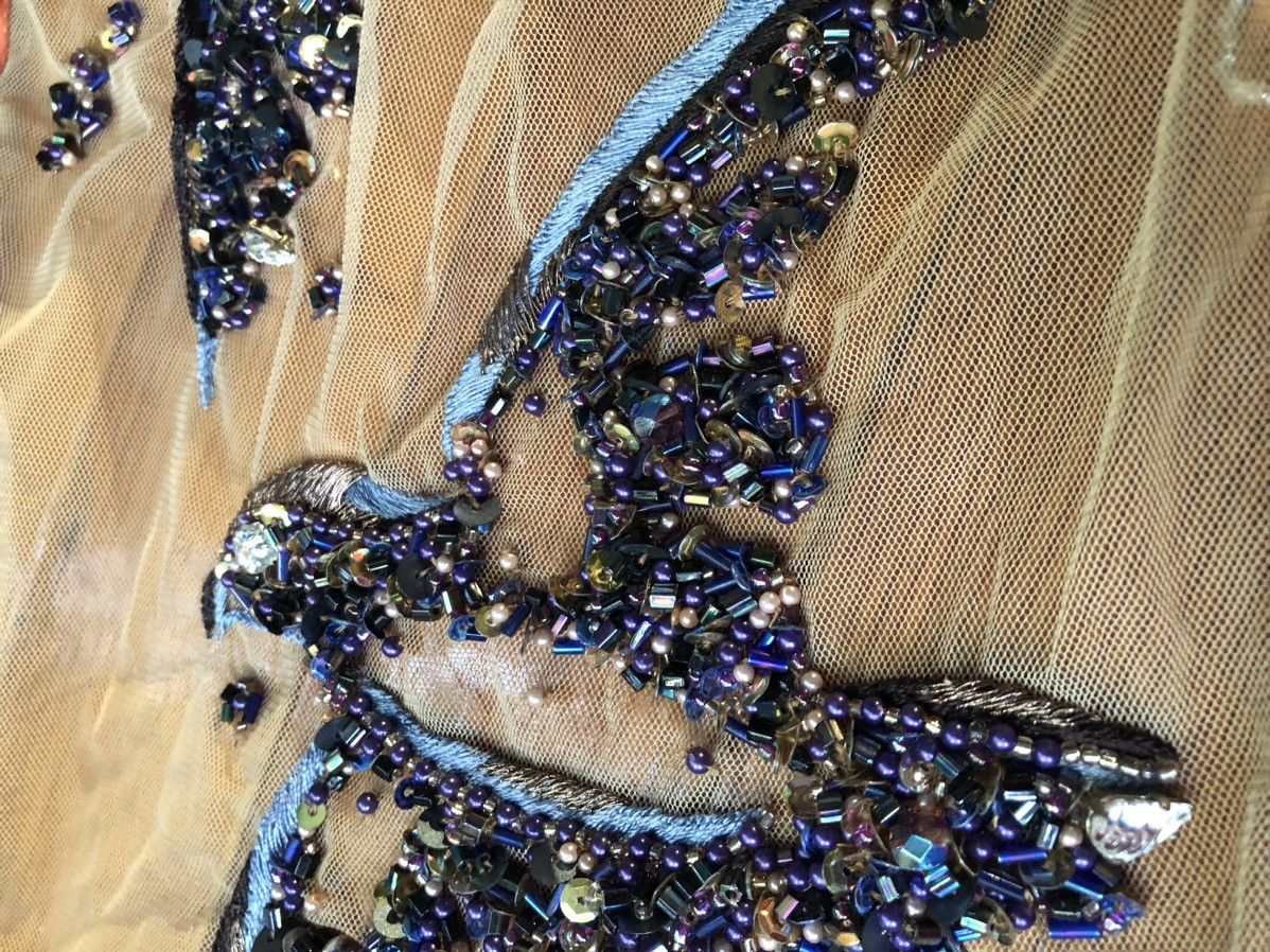 Dries Van Noten Incredible Beaded Crystal Silk Scarf Size ONE SIZE - 2 Thumbnail