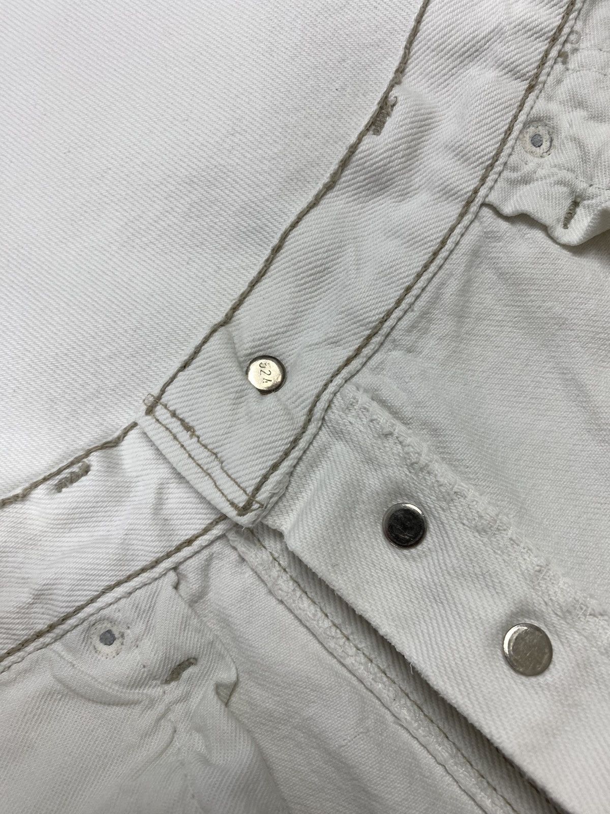 Levi's 1990’s Vintage Levi’s 501 USA Made White Denim Pants 32X32 Size US 31 - 6 Thumbnail